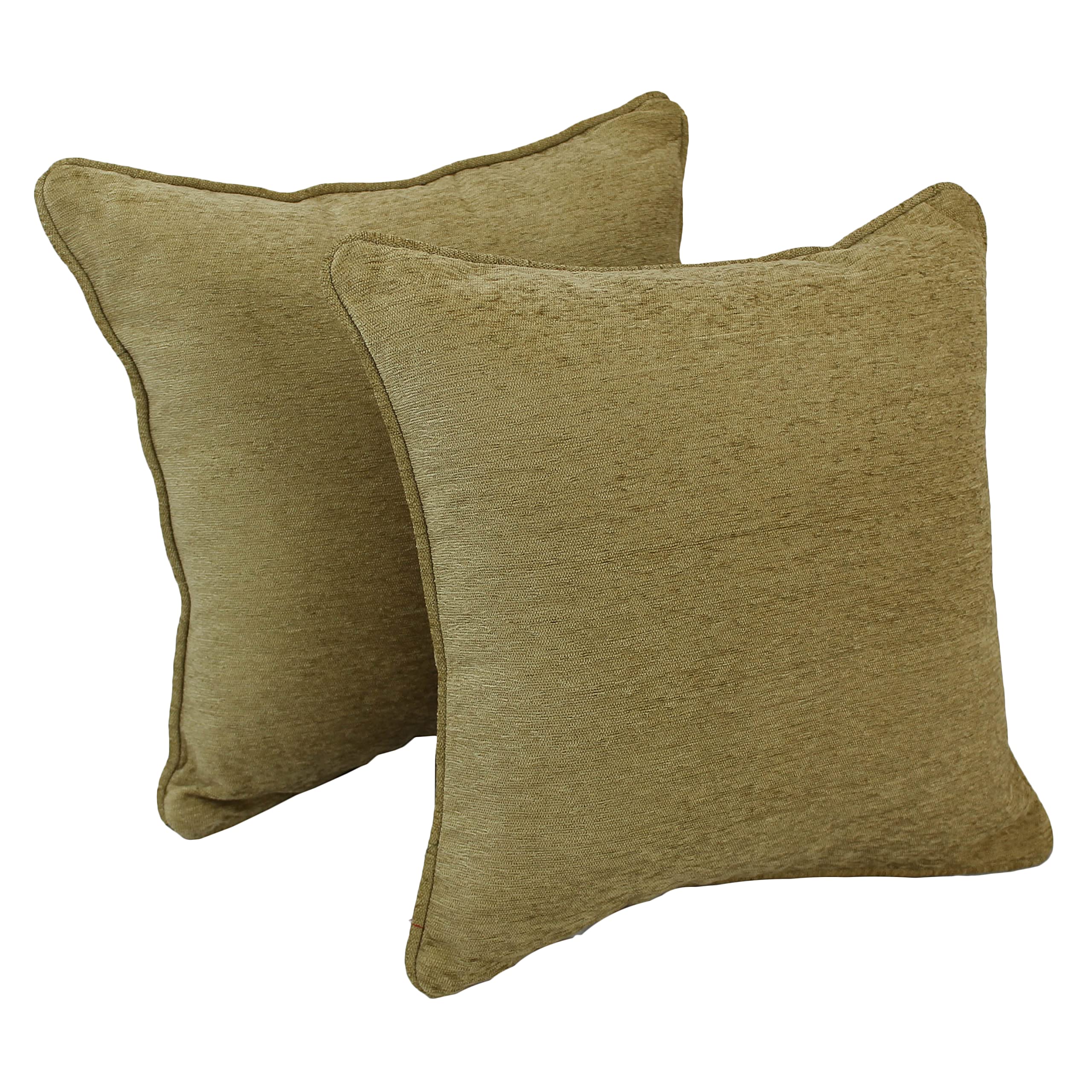 18-inch Double-corded Square Patterned Jacquard Chenille Throw PIllows with Inserts (Set of 2) - Hawthorne Multi