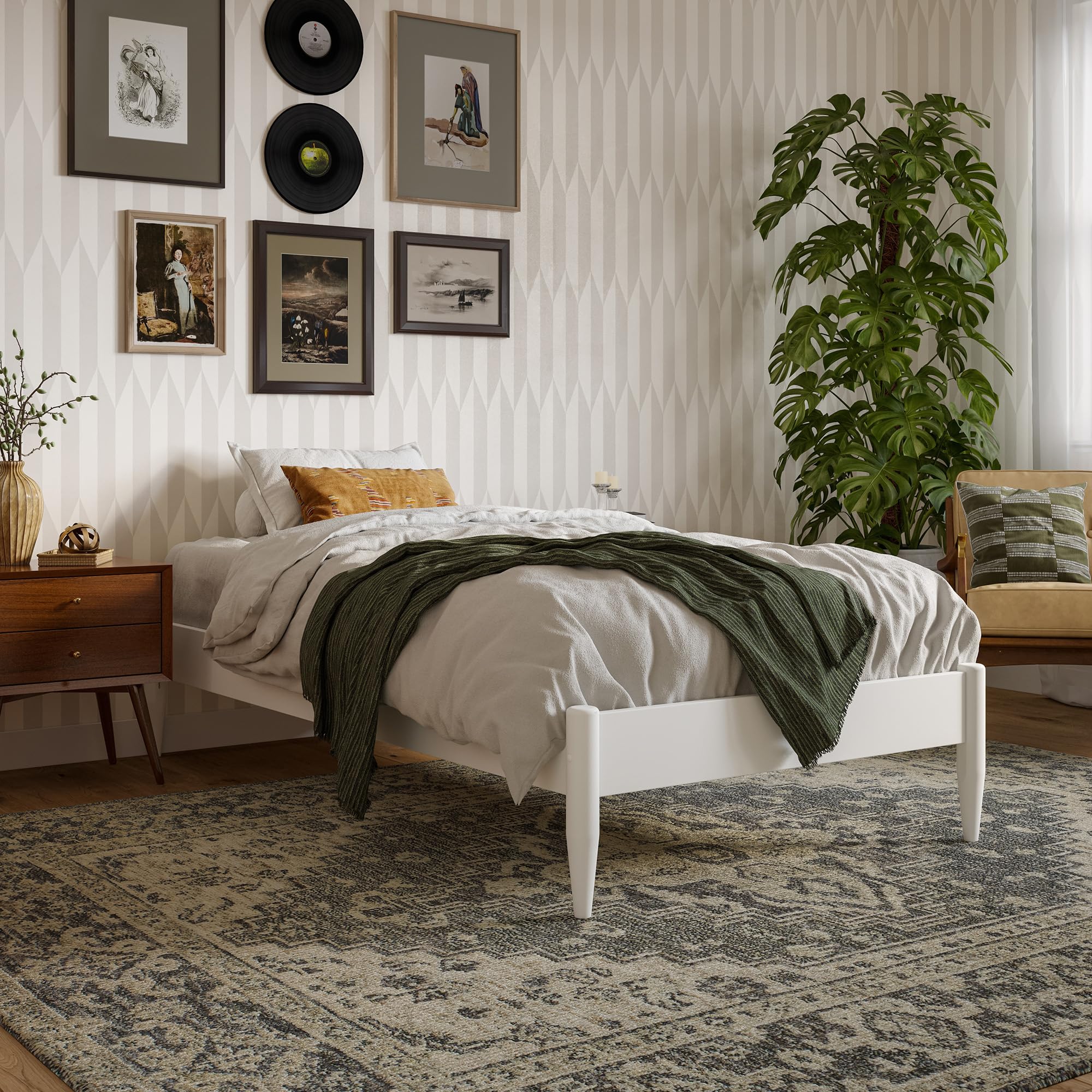 Pasadena Storage Twin XL Basic Bed in White