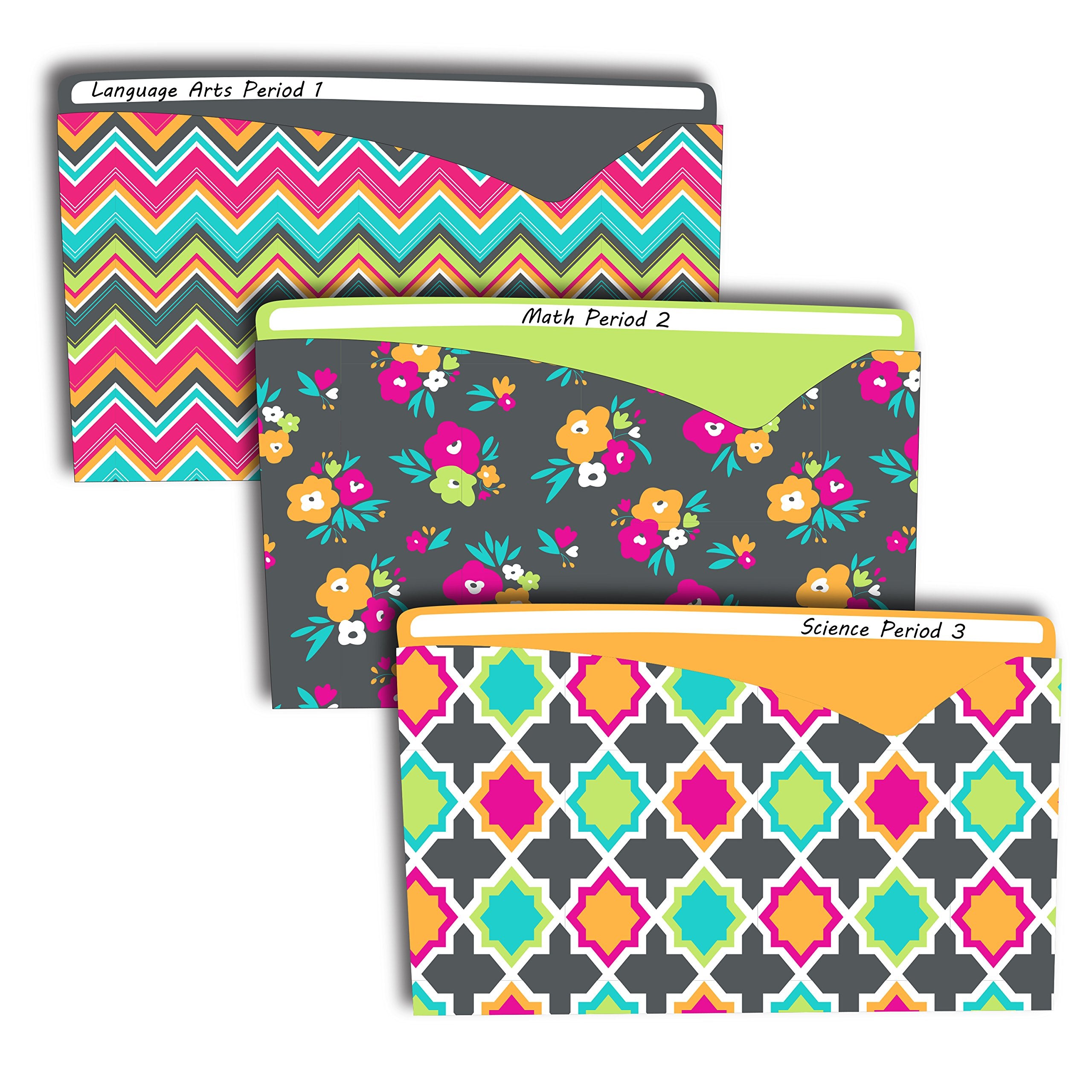 C-Line Write-On File Jackets, Bold Basics Design, Pack Of 6 (63550)