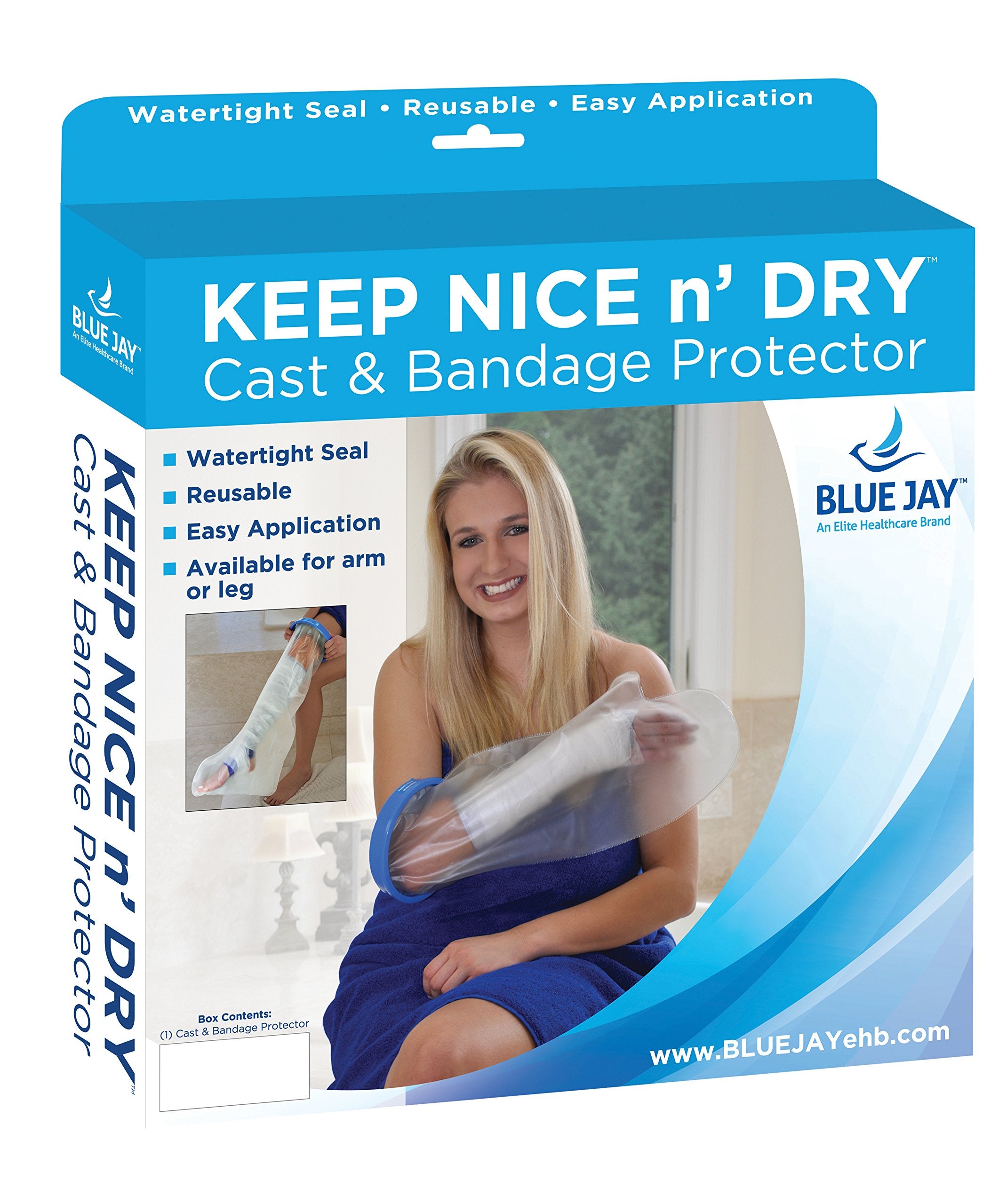 Waterproof Cast & Bandage Protector, Adult Short Leg