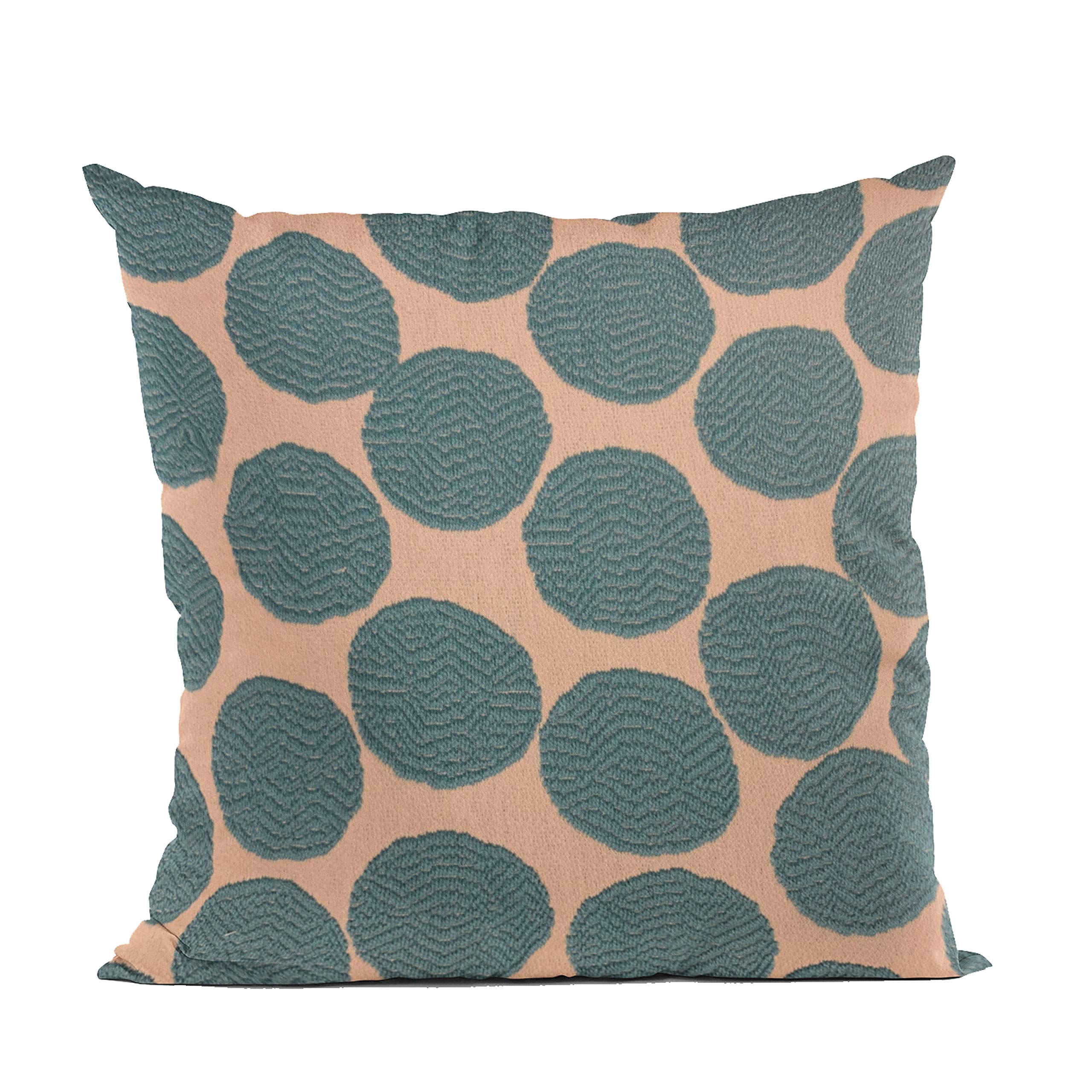 Plutus Brands Blue Plutus Dots Luxury Throw Pillow 20 in x 20in, Double Sided 20 x 20”