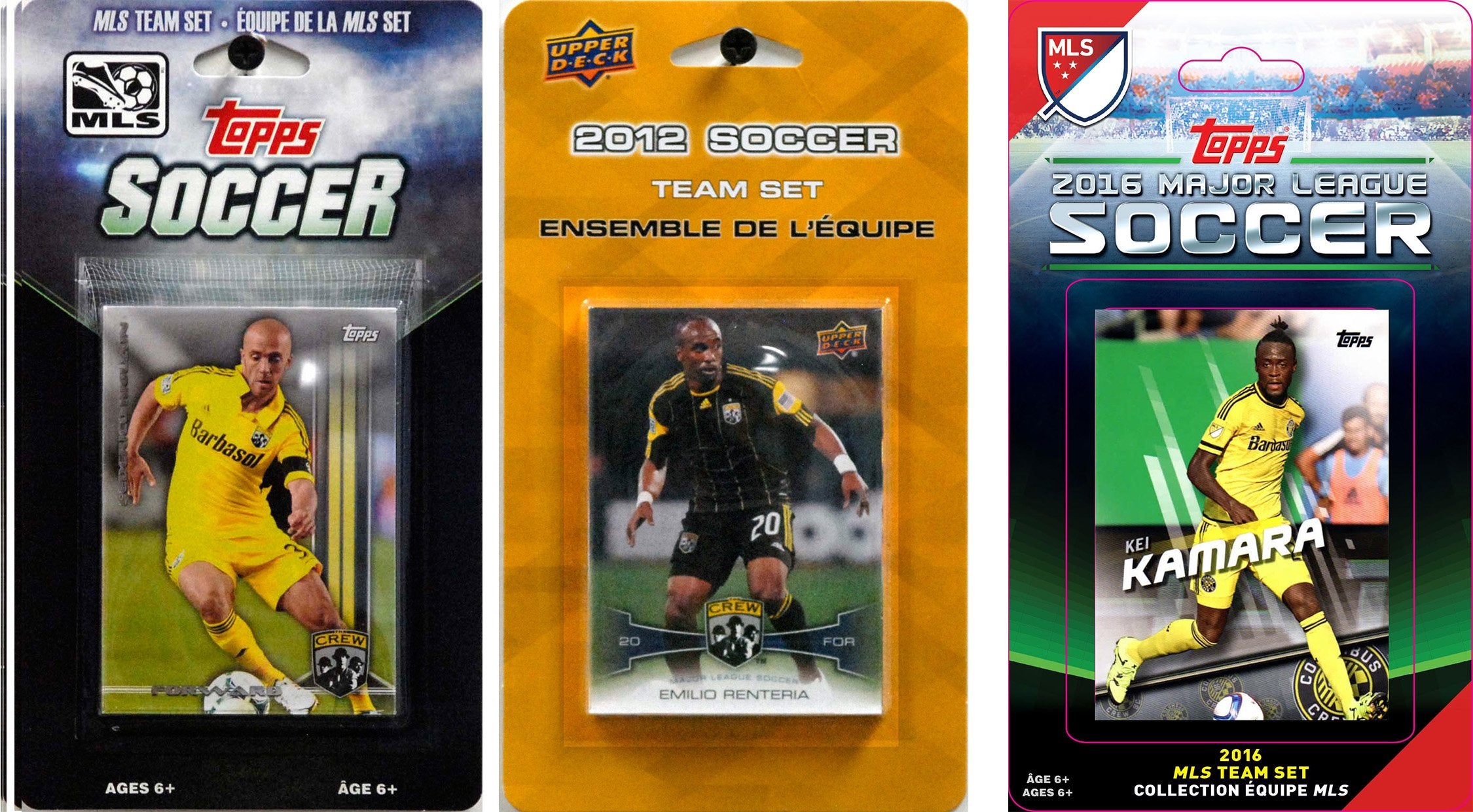 MLS Columbus Crew 3 Different Licensed Trading Card Team Sets