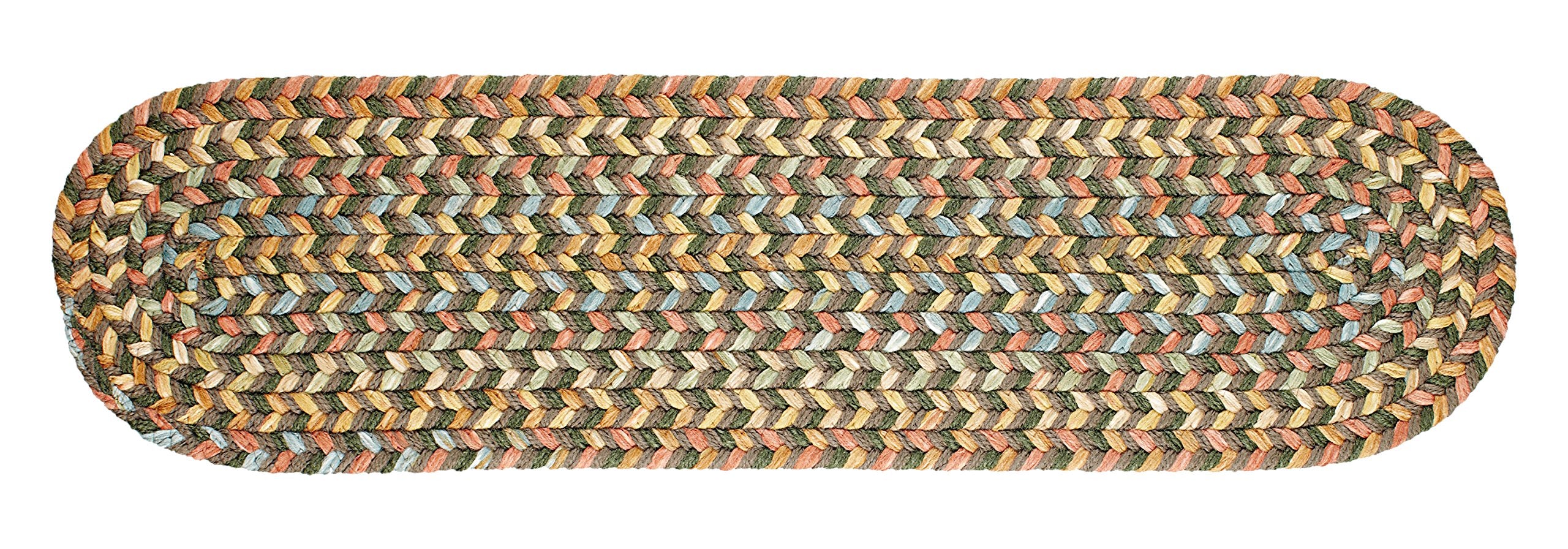 Rhody Rug EL73A015X015 Braided Area Rugs, Spanish Red, 15 x 15""
