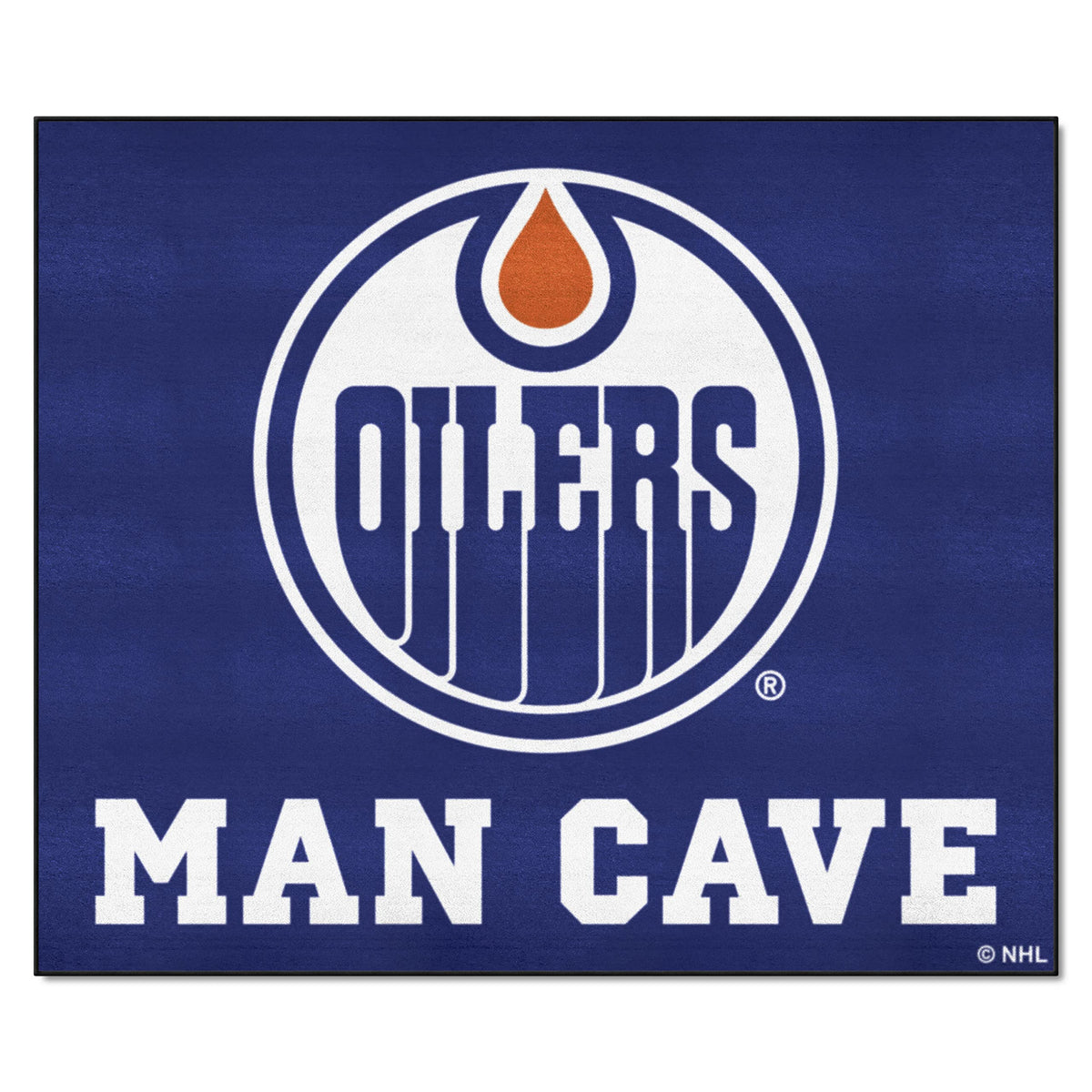 Fanmats 14432 Edmonton Oilers Man Cave Tailgater Rug - 5Ft X 6Ft Sports Fan Area Rug, Home Decor Rug And Tailgating Mat