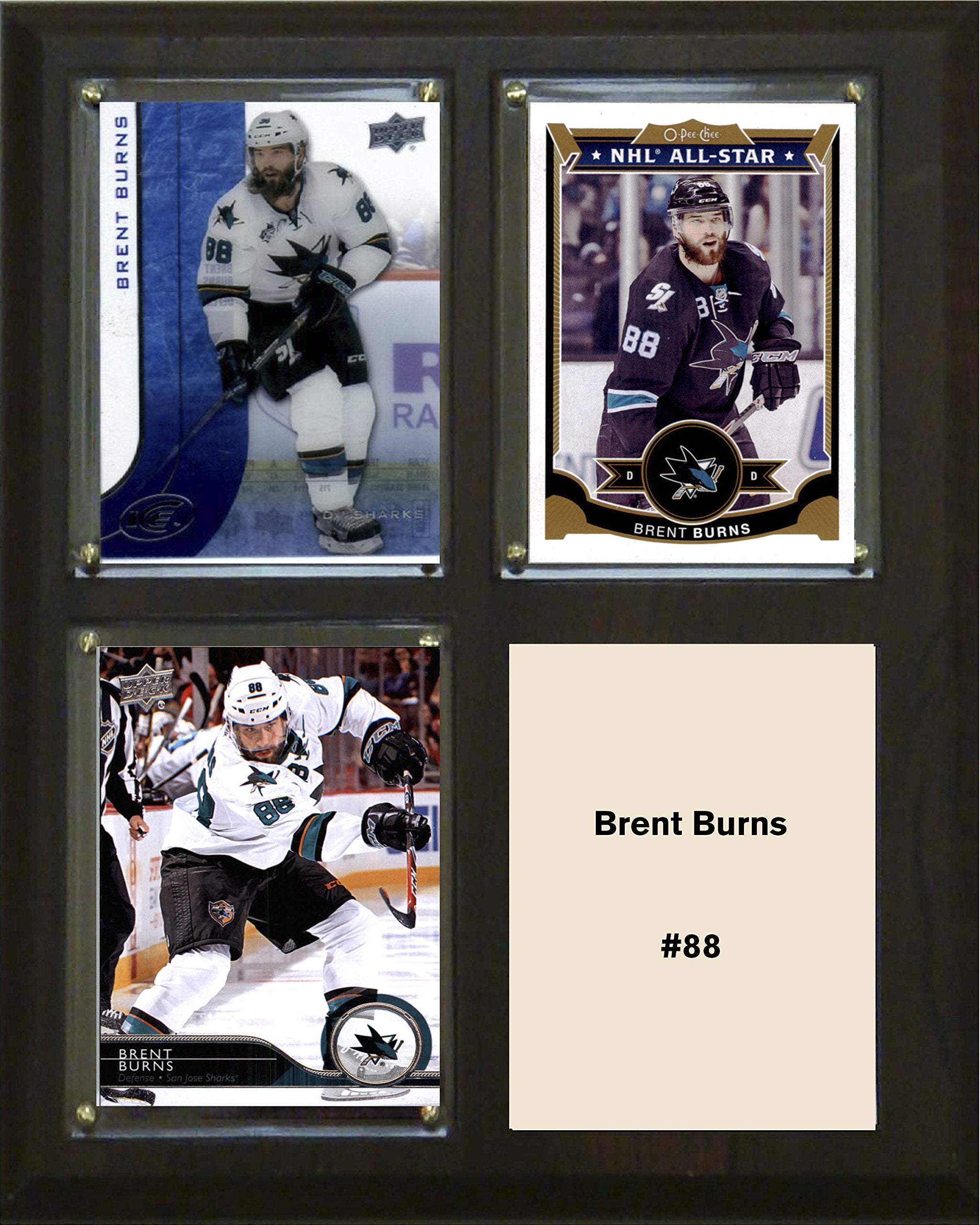 NHL 8x10″ Brent Burns San Jose Sharks Three Card Plaque