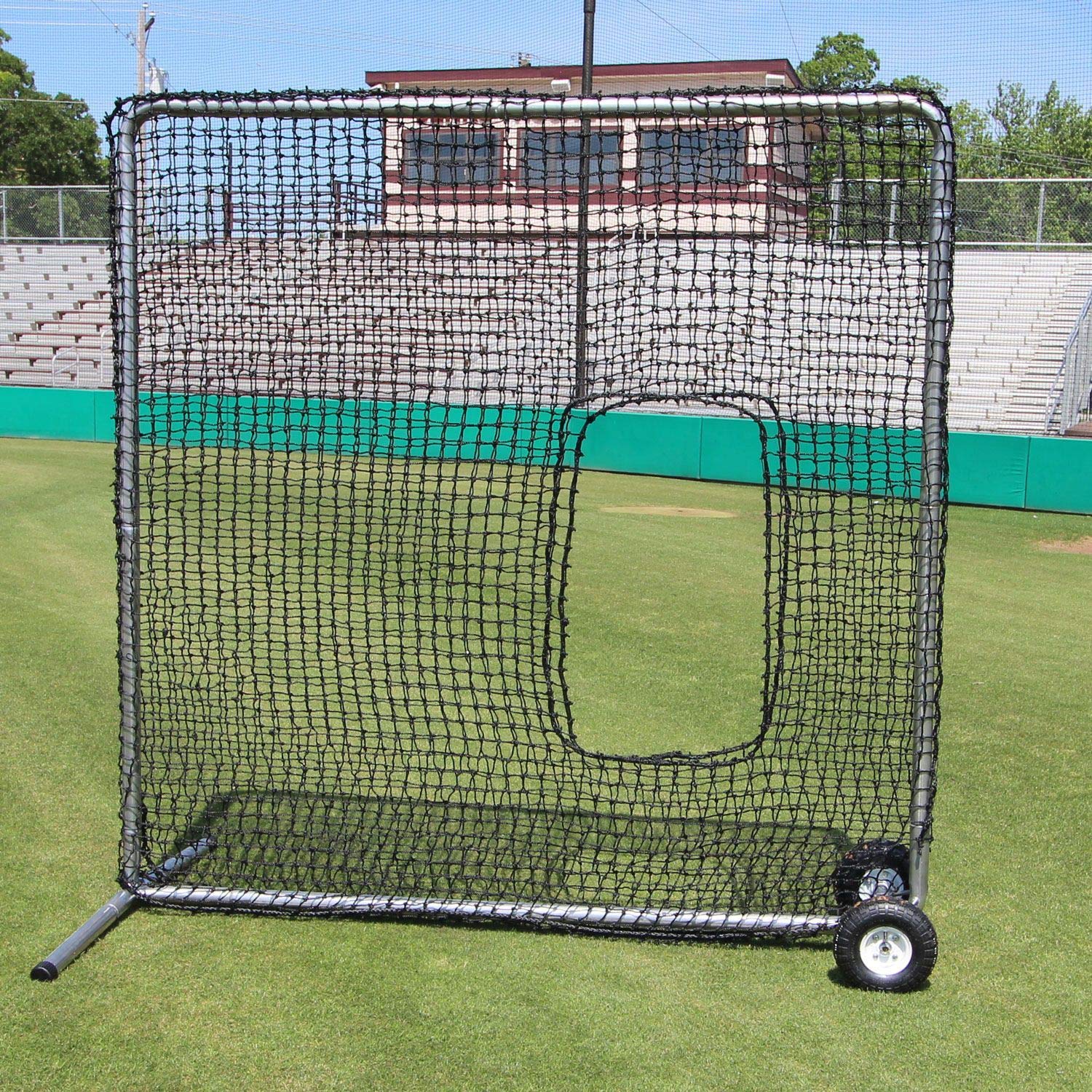Cimarron 7x7 #84 Premier Softball Net and Frame with Wheels