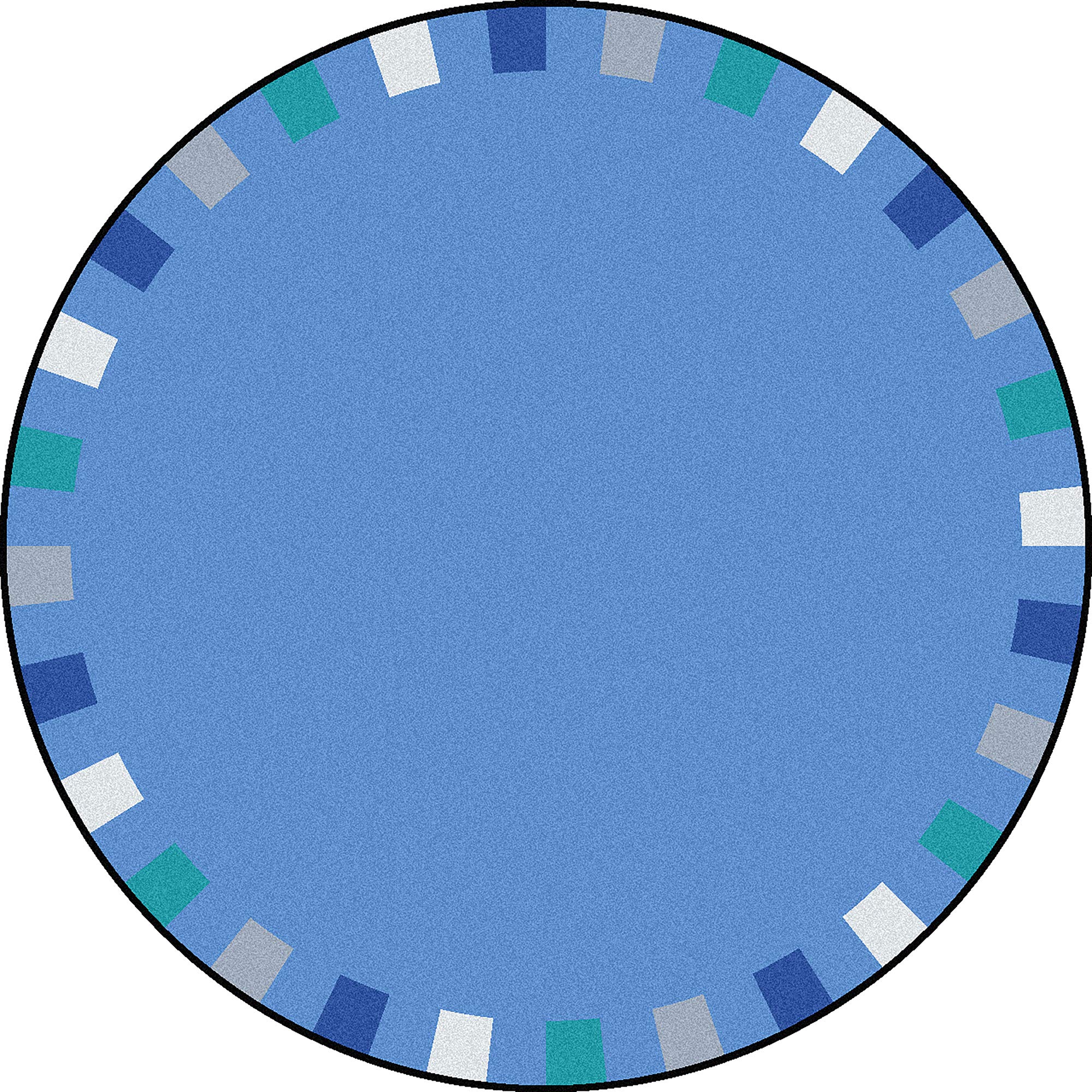 On the Border 54 Round area rug in color Softs