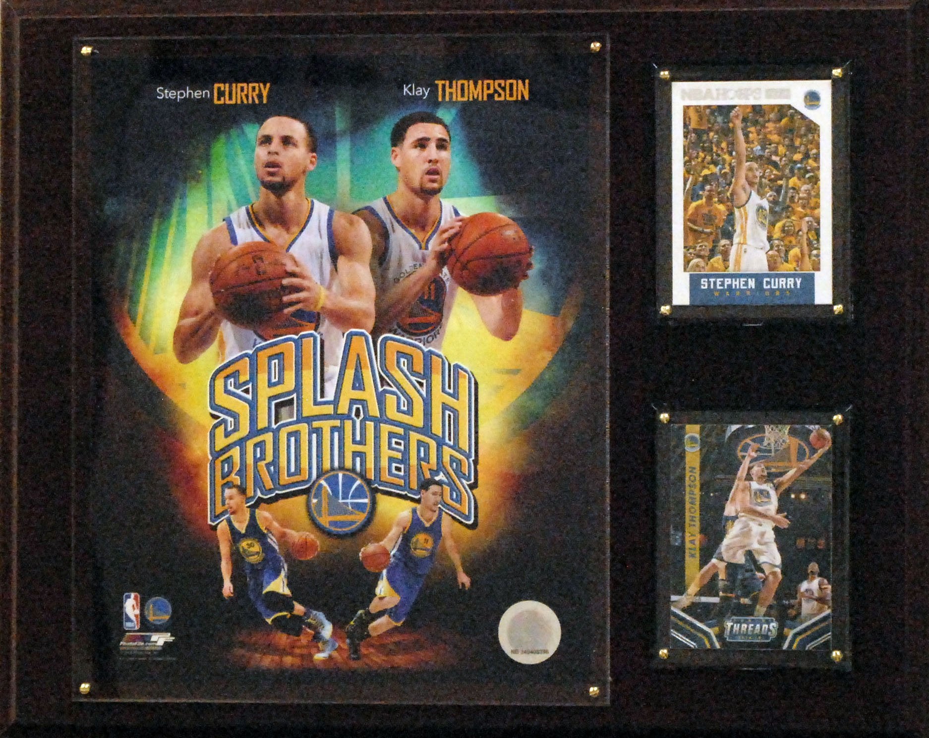 NBA 12x15″ Curry-Thompson Golden State Warriors Player Plaque
