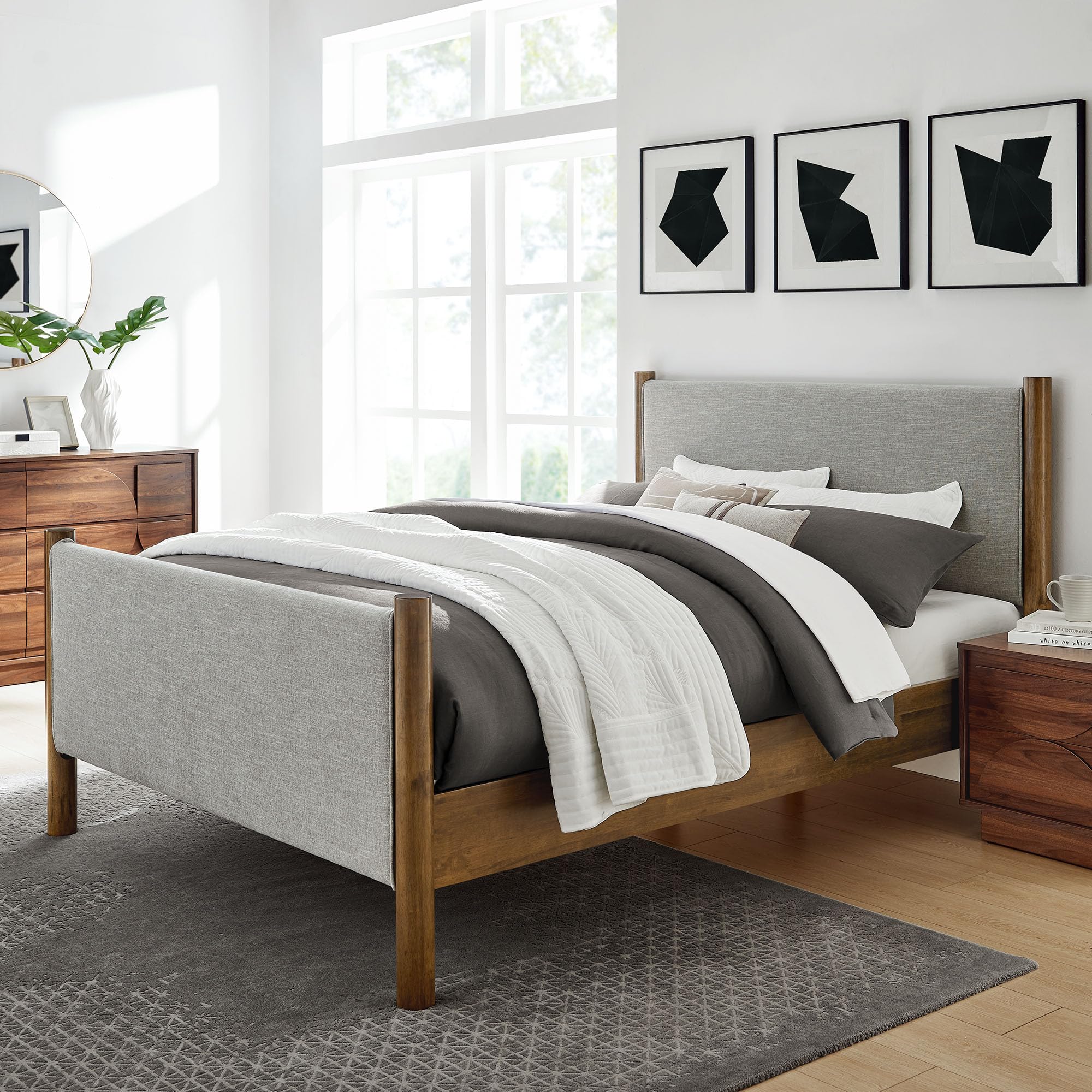 Maven King Size Fabric Upholstered Platform Bed by Modway