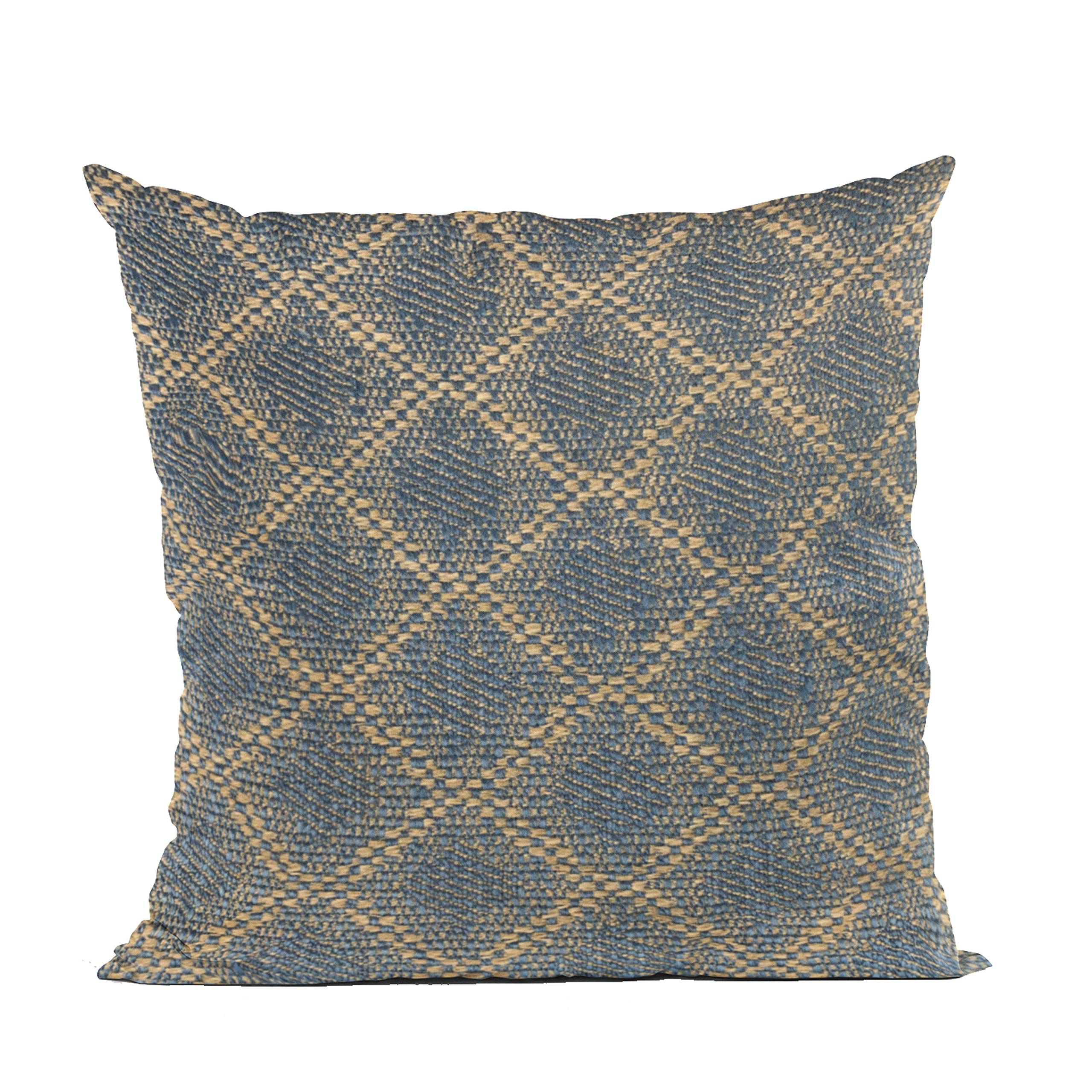Plutus Brands Blue Plutus Cut Diamond Luxury Throw Pillow 12 in x 20in, Double Sided 12 x 20”