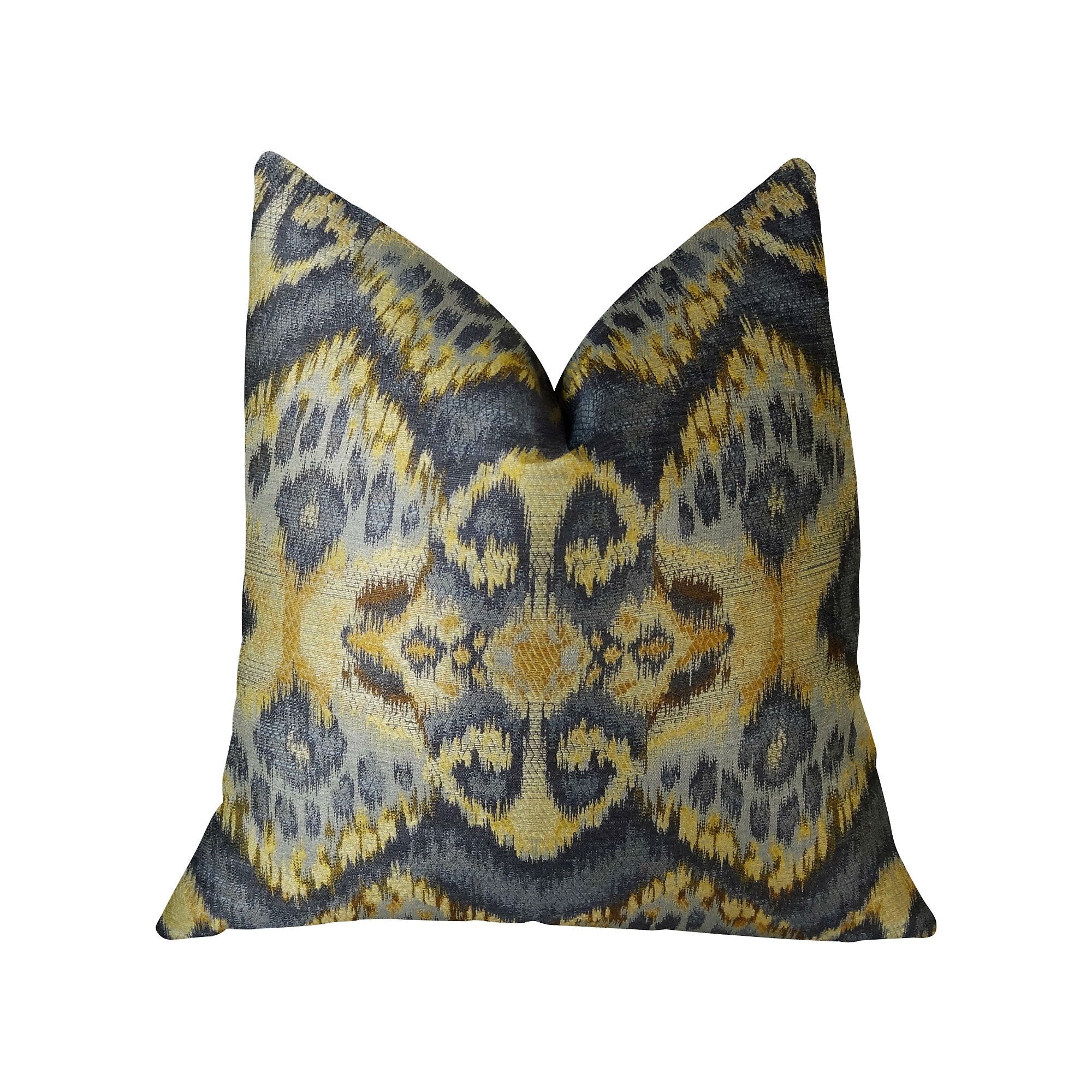 Plutus Brands Plutus Rhythm Waves Handmade Throw Pillow, 20 X 26 Standard, Blue/Navy/Taupe