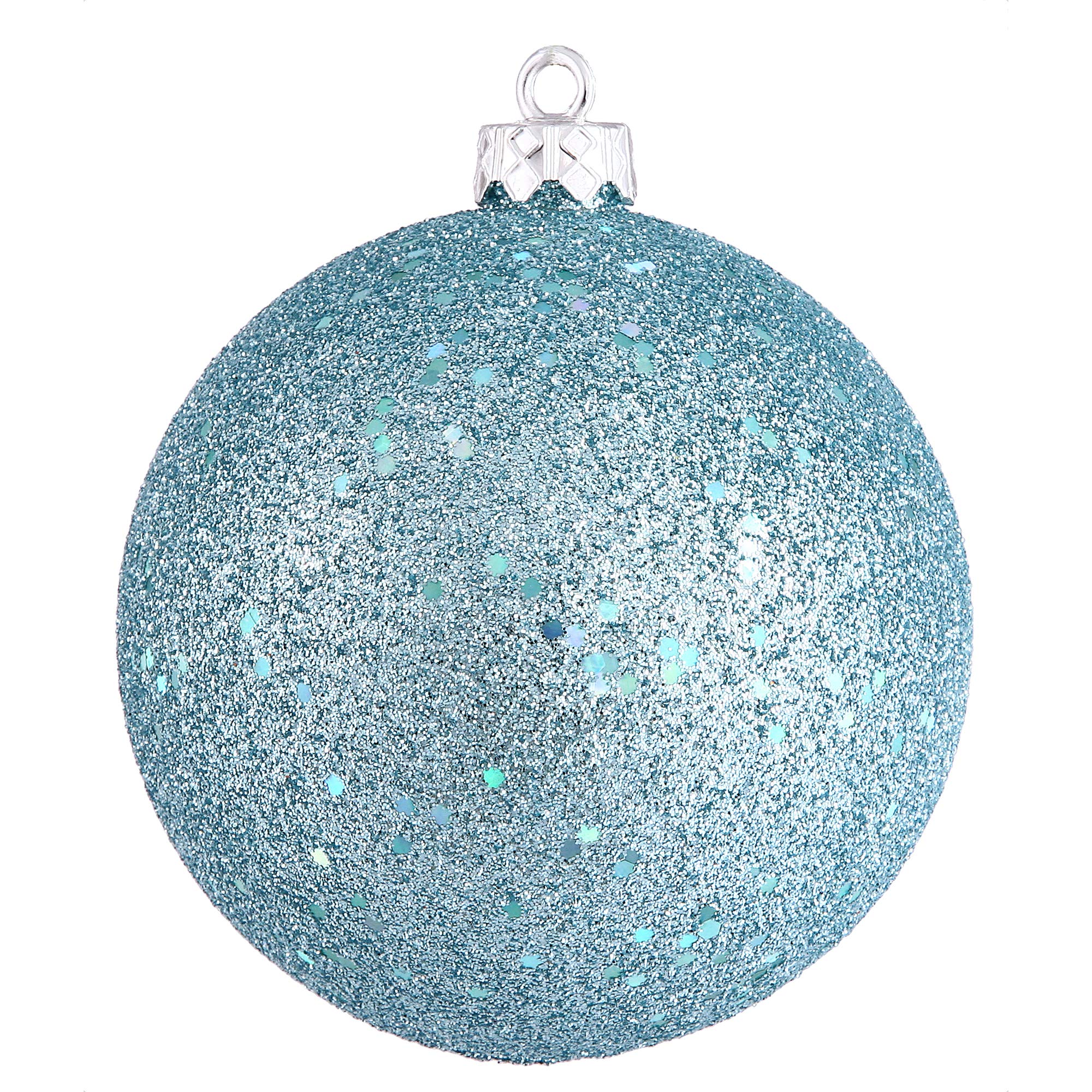Casafoyer  6” Baby Blue Sequin Ball Drilled 4/Bag - N591532DQ - (Pack Of 2)