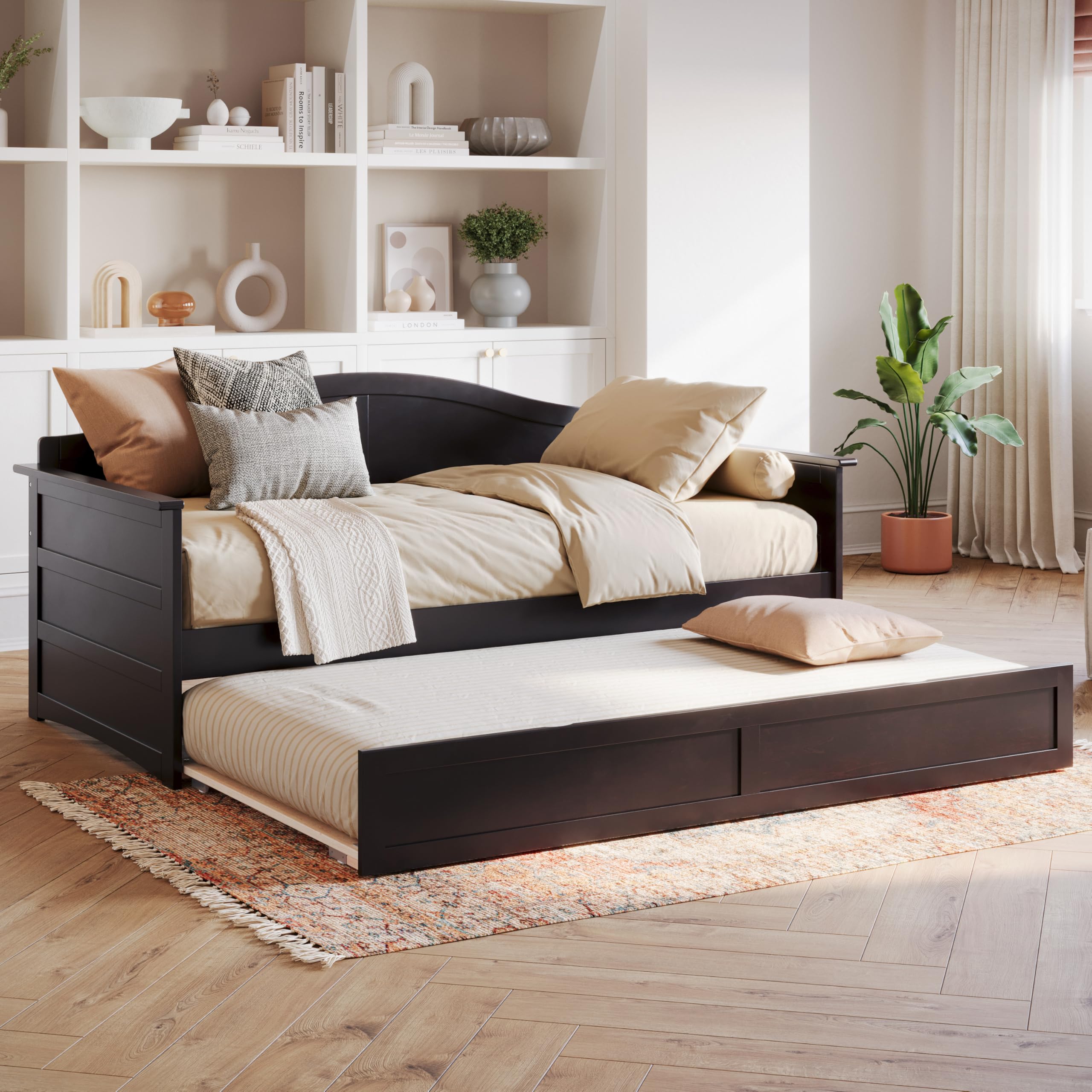 AFI Acadia Twin Size Daybed with Twin Trundle in Espresso