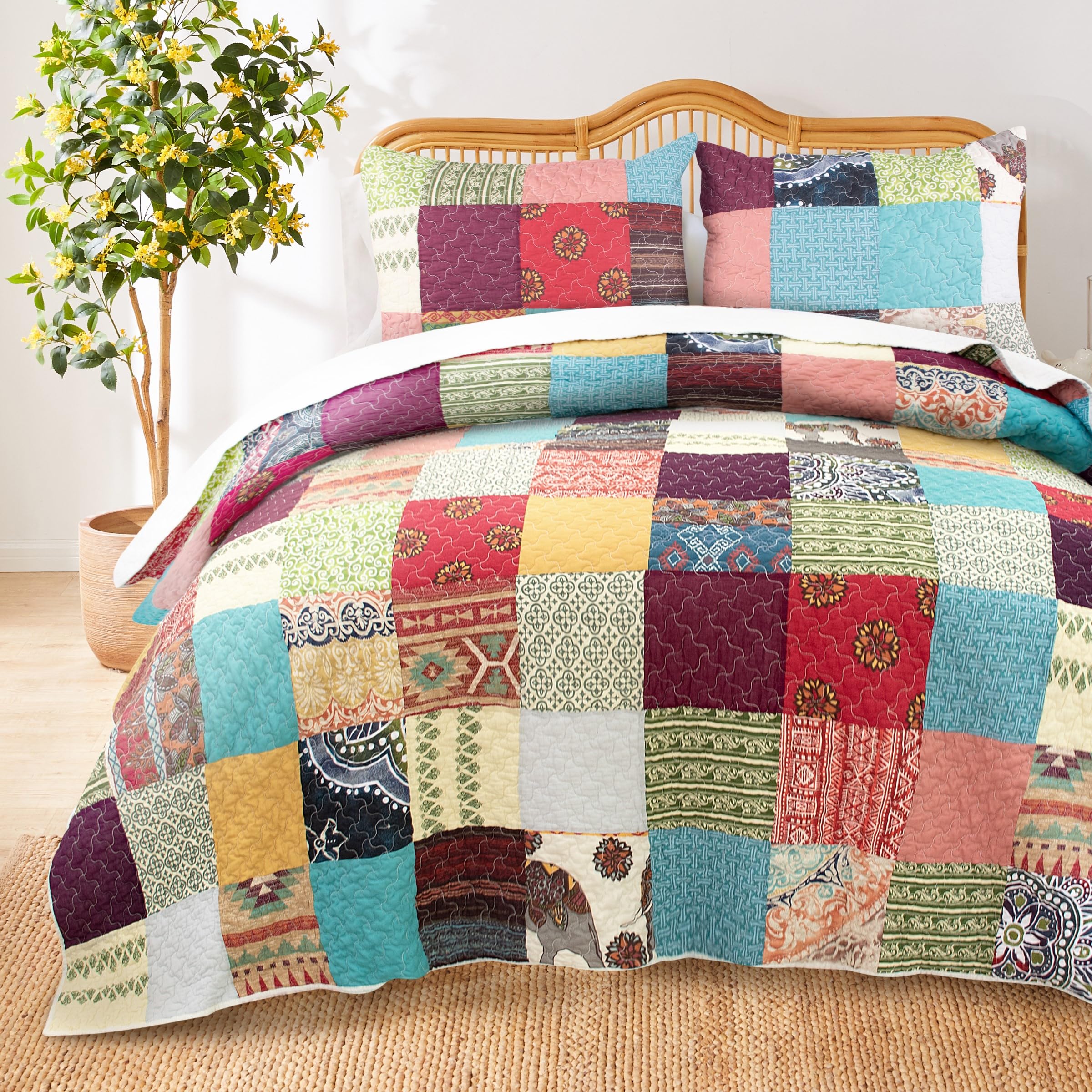 Renee Upcycle Multi Quilt Set 3-Piece King/Cal King
