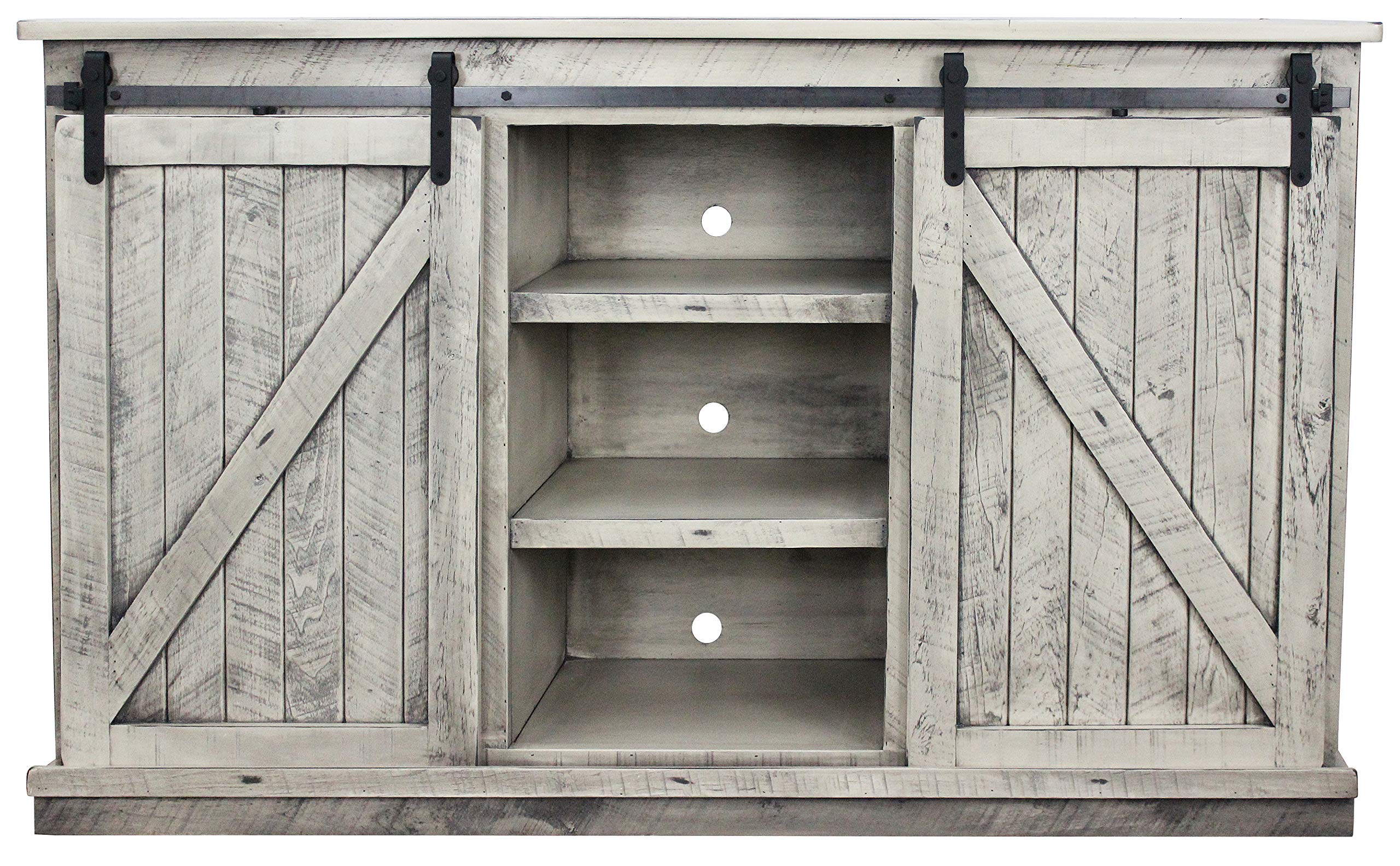 American Heartland Mfg. 68  Tall Quaint Tv Stand, Rustic Dela Verria