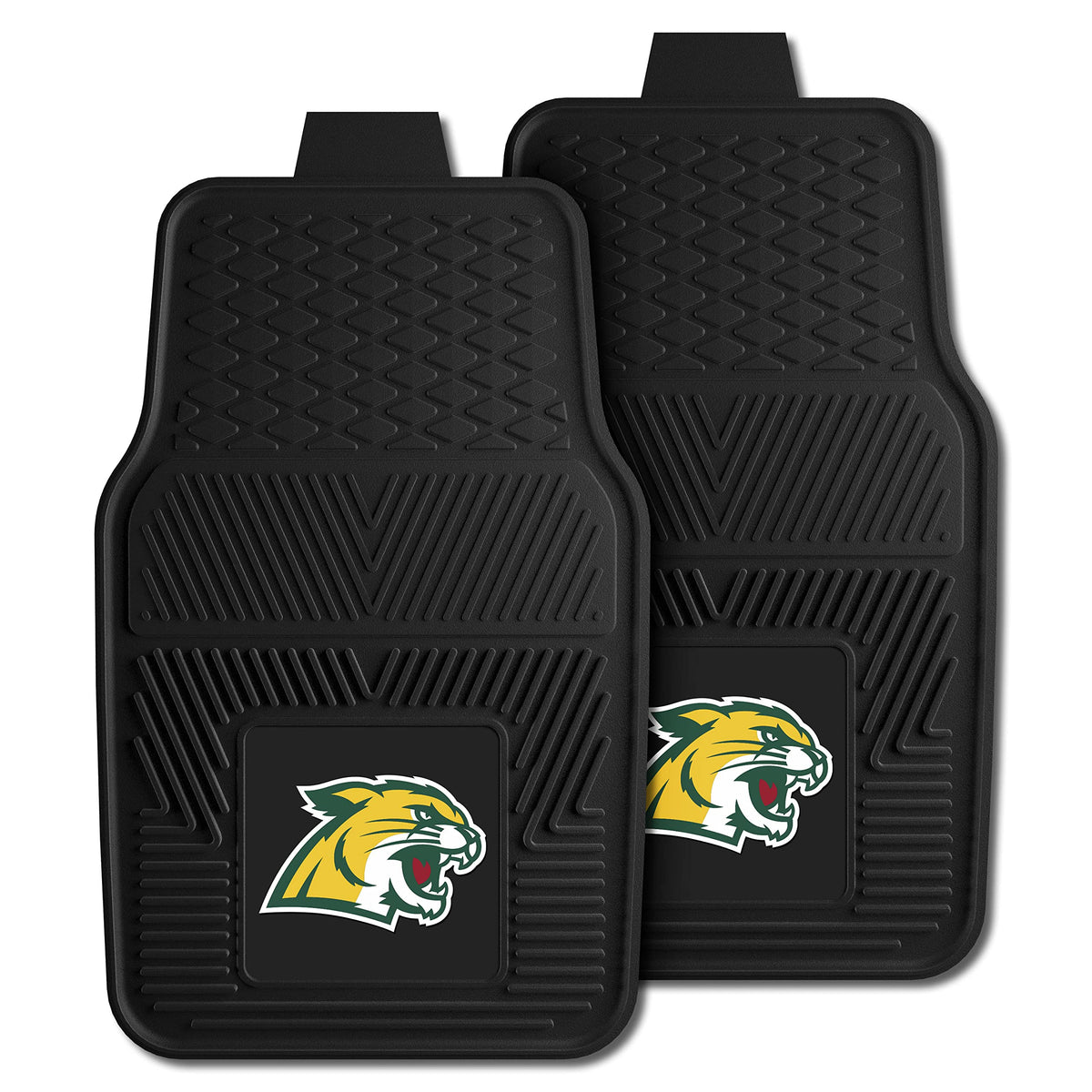 Fanmats 13282 Northern Michigan Wildcats 2-Piece Heavy Duty Vinyl Car Mat Set, Front Row Floor Mats, All Weather Protection, Uni