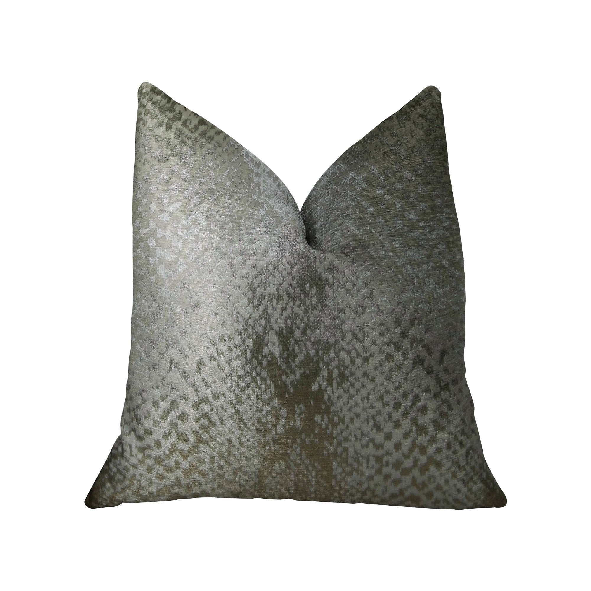Plutus Brands Plutus Hidden World Silver Handmade Throw Pillow, 20 x 30" Queen"