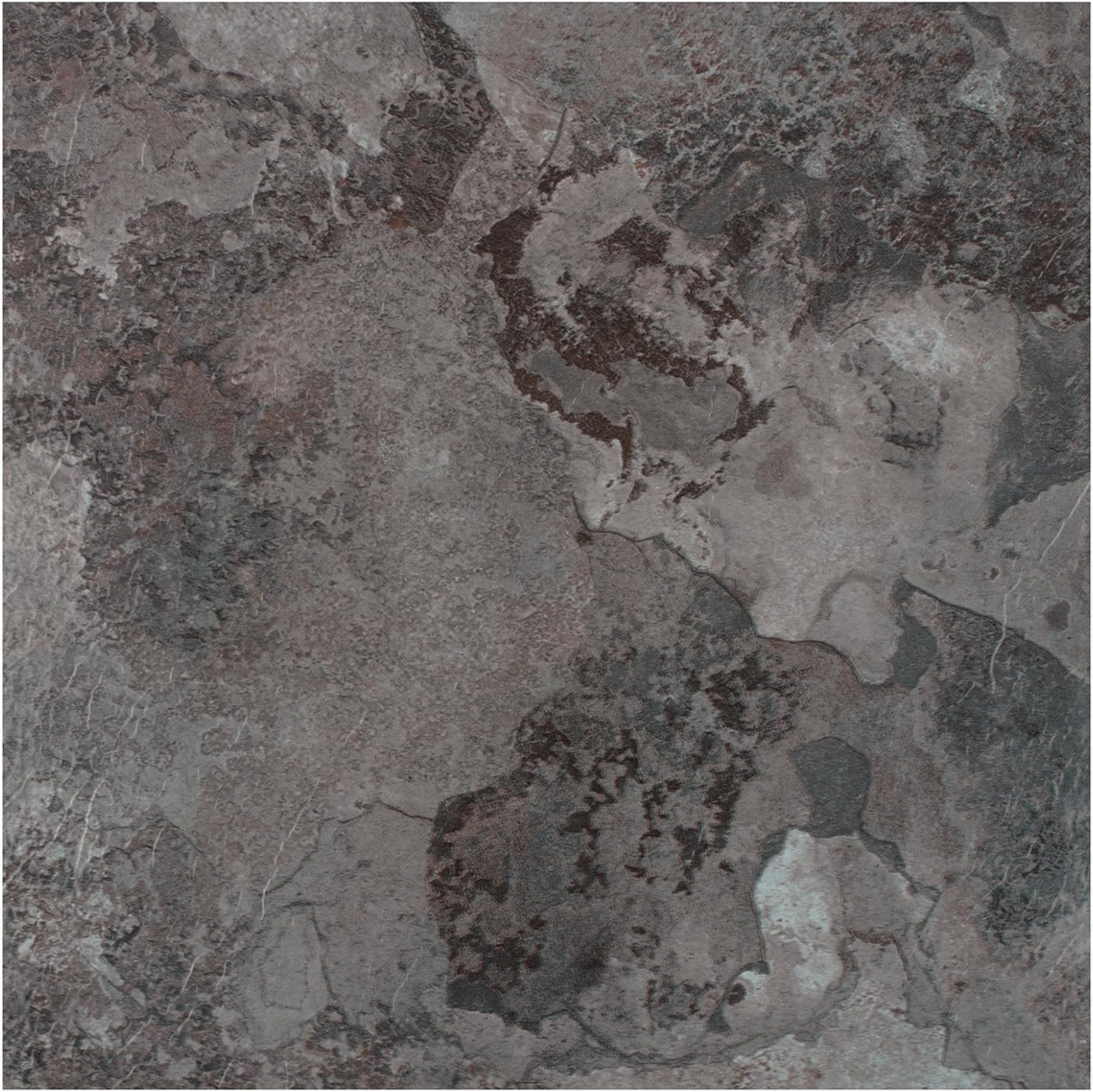 Portfolio 12x12 2.0mm Self Adhesive Vinyl Floor Tile - Midnight Marble - 9 Tiles/9 sq. ft.