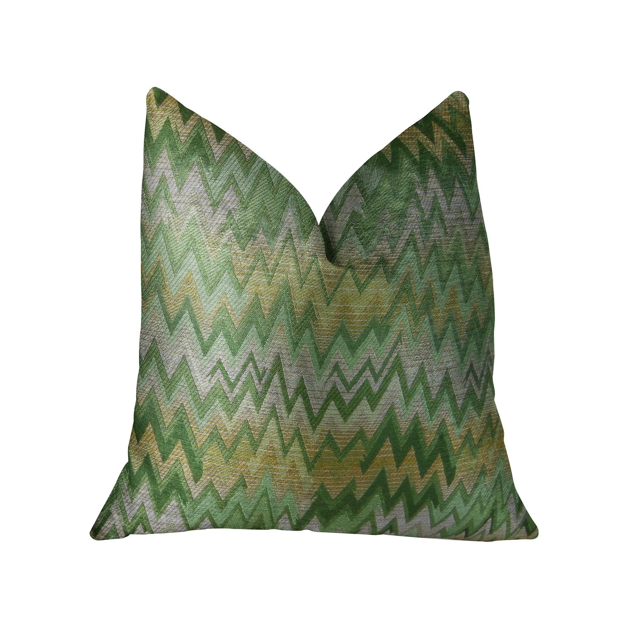 Plutus Brands Plutus Peek Leaf Handmade Throw Pillow, 12 X 25, Green/Citrine/Taupe