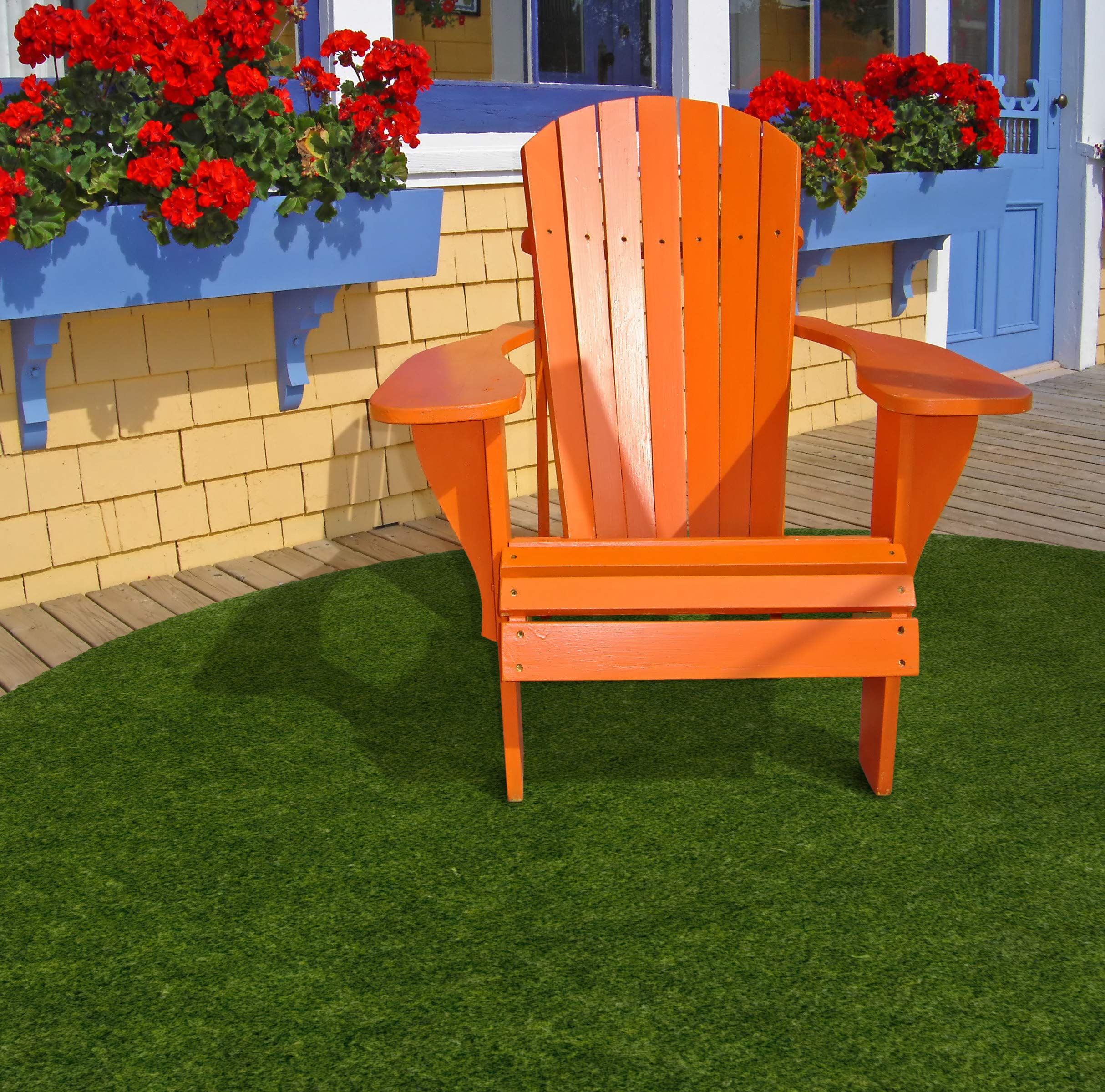 GreenSpace 76 Round area rug in color Green