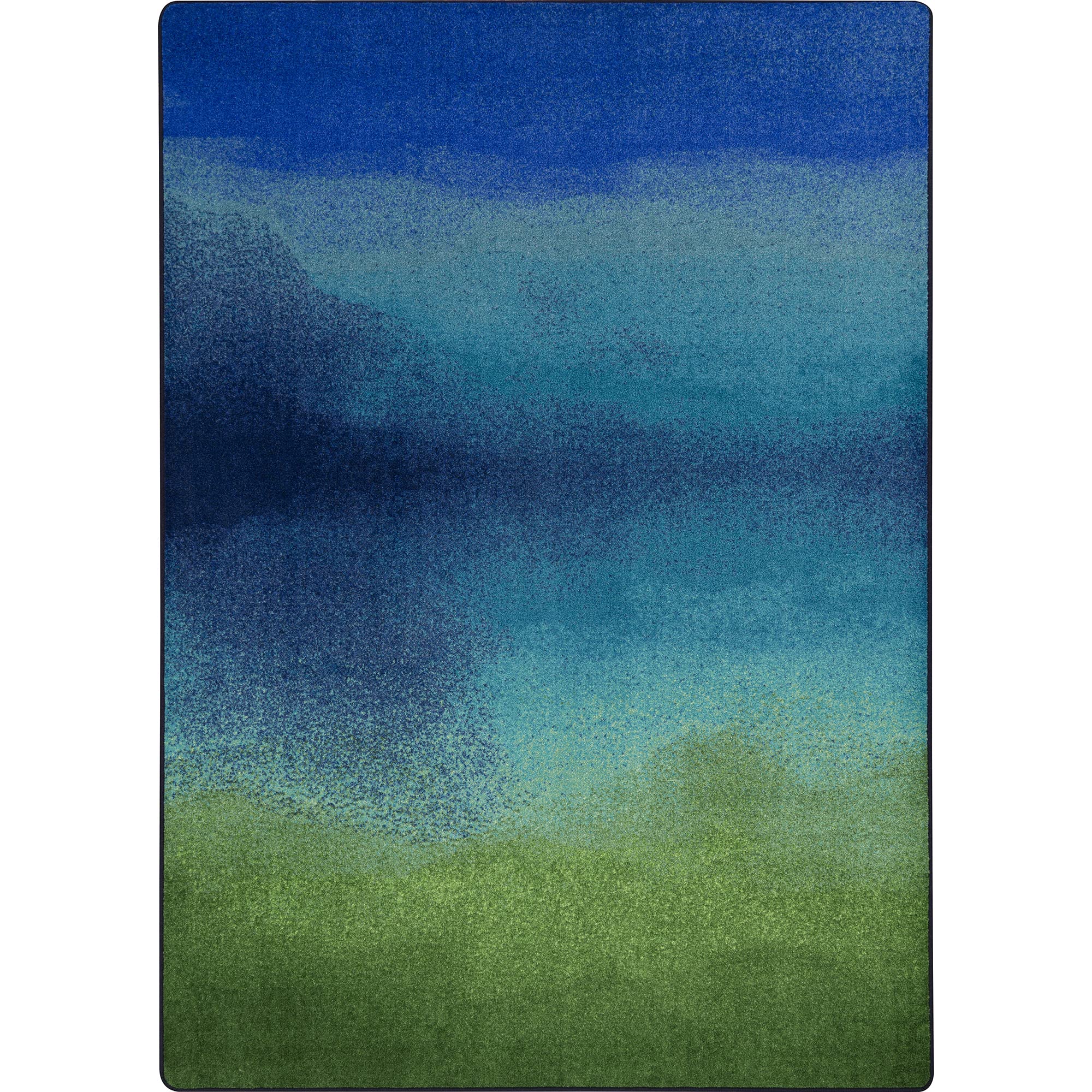 Joy Carpets Kid Essentials Colorwash 78 x 109??Indoor Area Rug in Color Marine