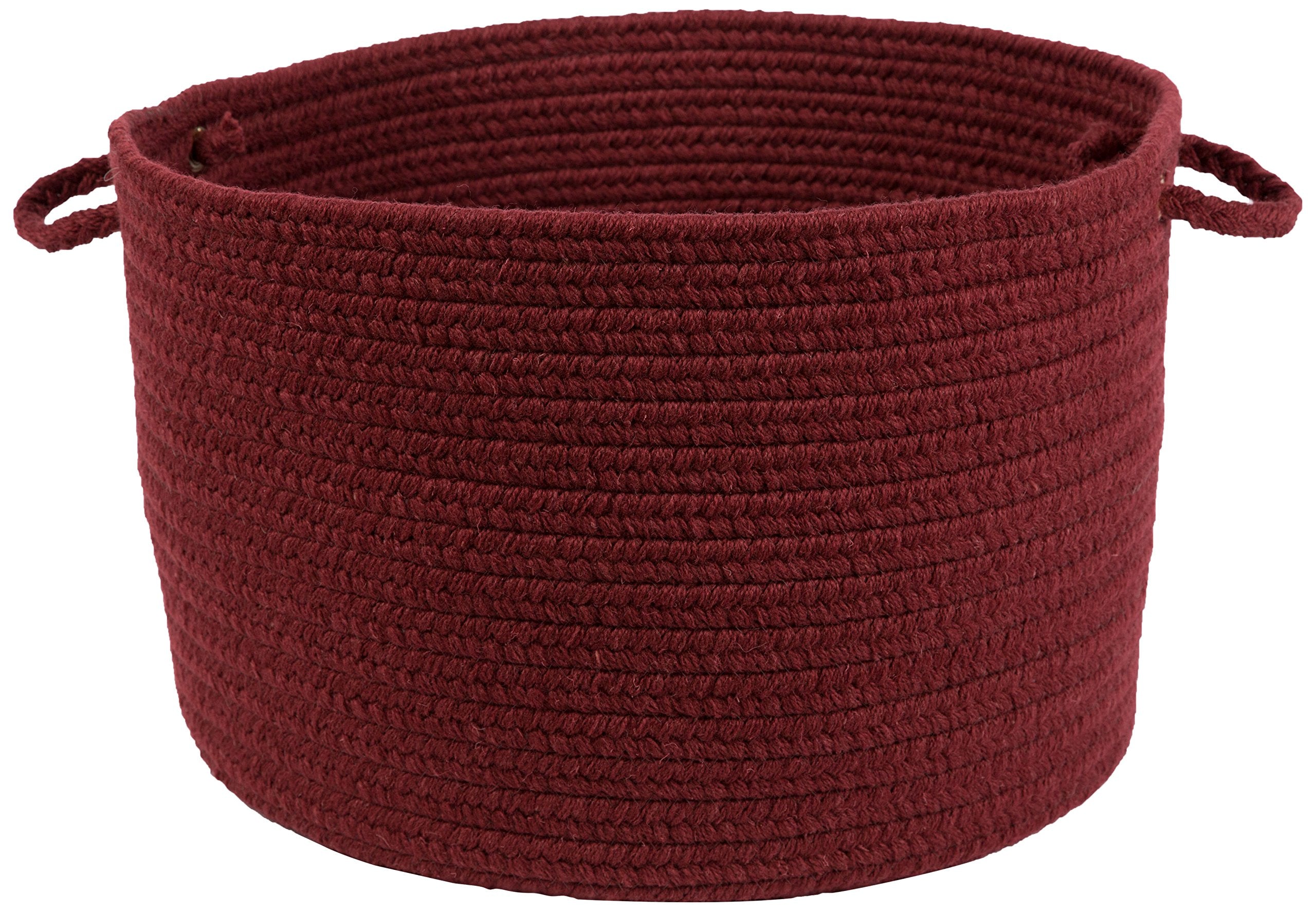 Rhody Rug S157B018X012 Braided Area Rugs, Red Wine, 18 x 12""
