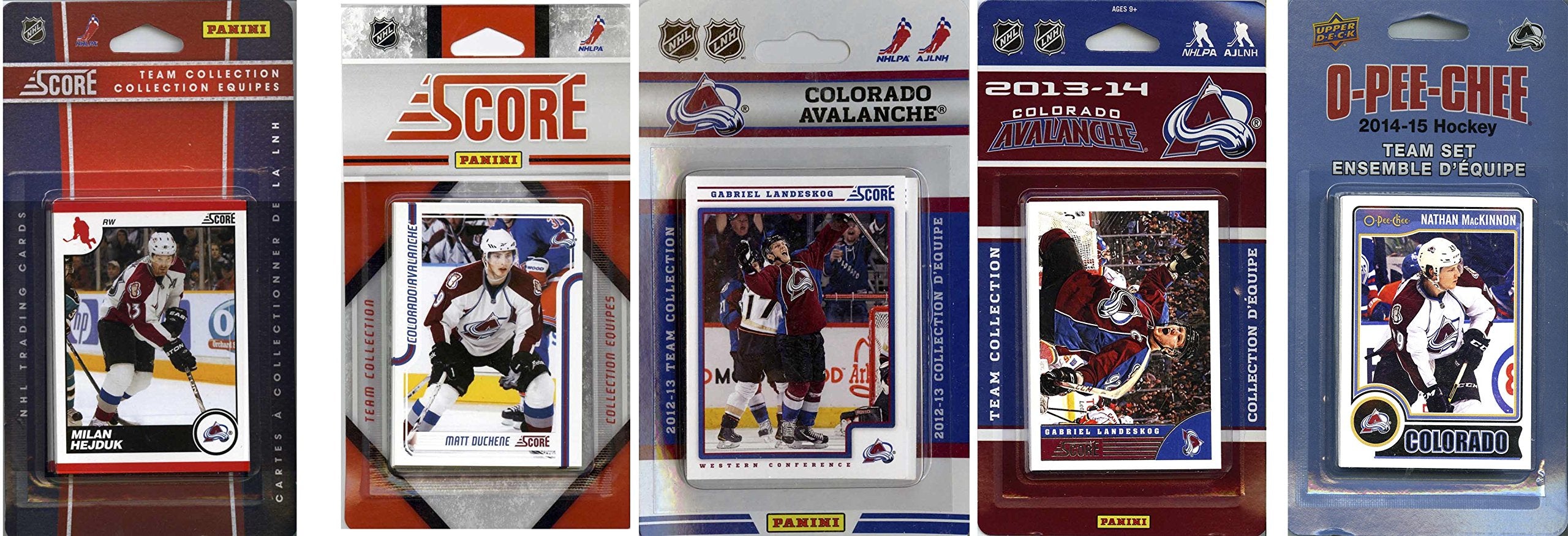 NHL Colorado Avalanche 5 Different Licensed Trading Card Team Sets