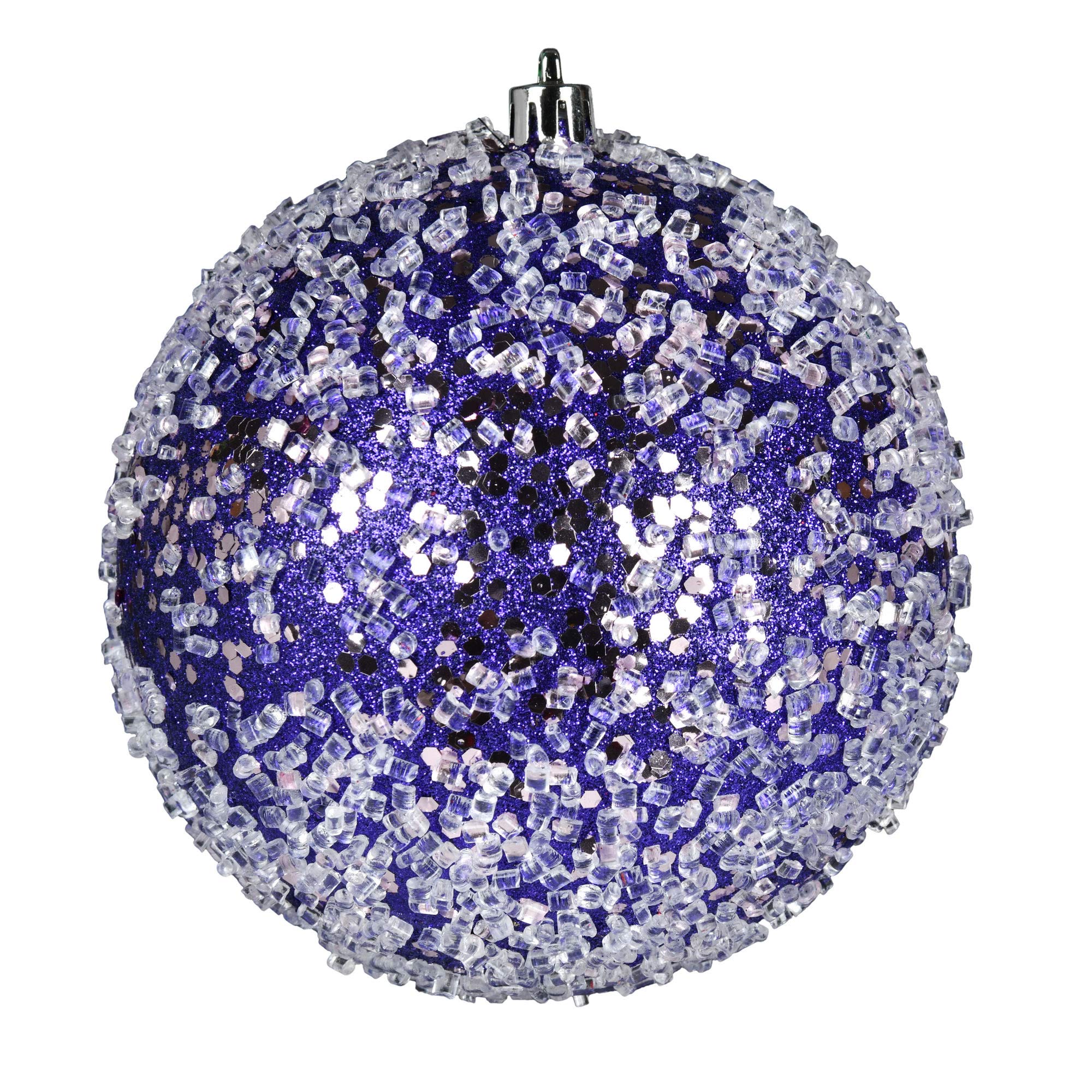 Casafoyer 4” Purple Glitter Hail Ball 6/Bag - (Pack Of 2)