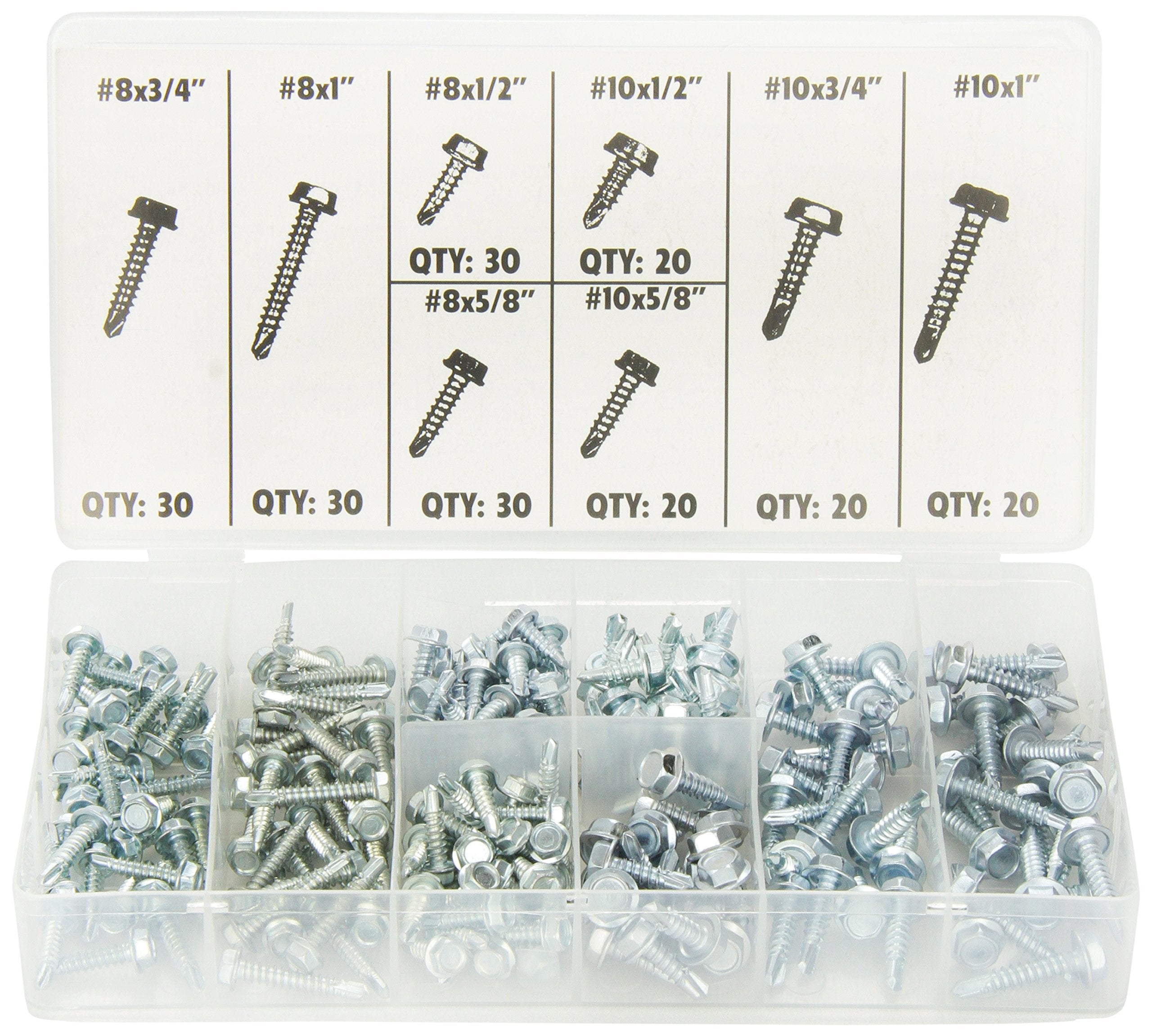 200PC HEX.HEAD SCREW ASST