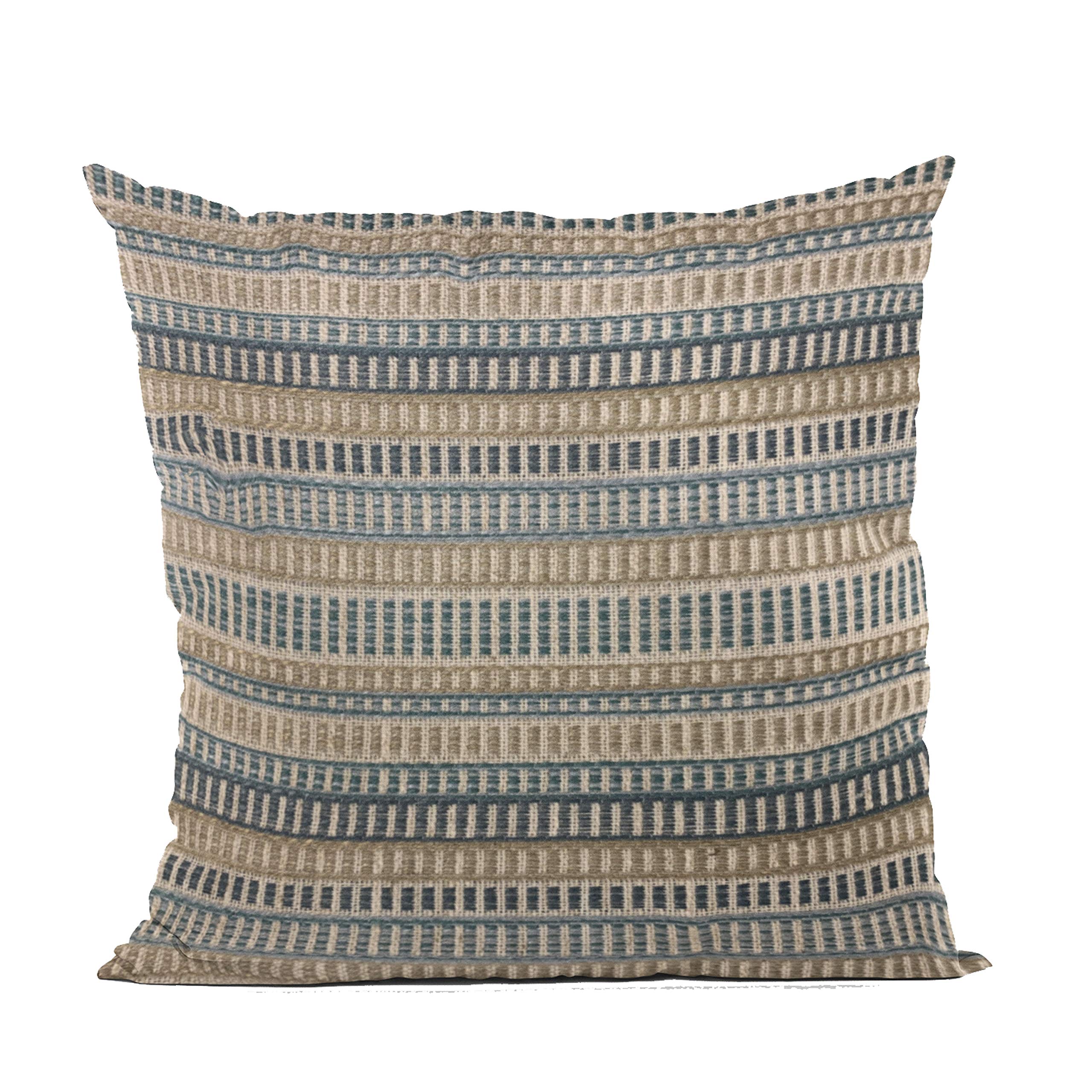 Plutus Brands Blue Plutus Strings Stripe Luxury Throw Pillow 24 in x 24in, Double Sided 24 x 24”