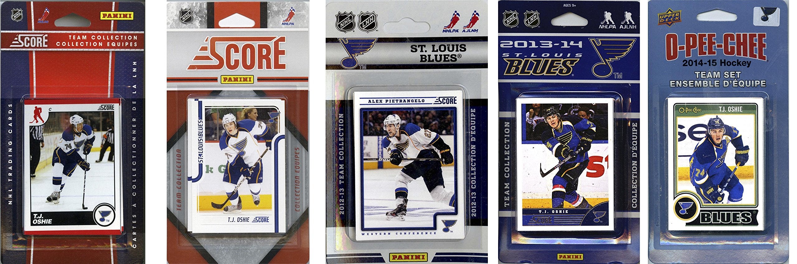 NHL St. Louis Blues 5 Different Licensed Trading Card Team Sets
