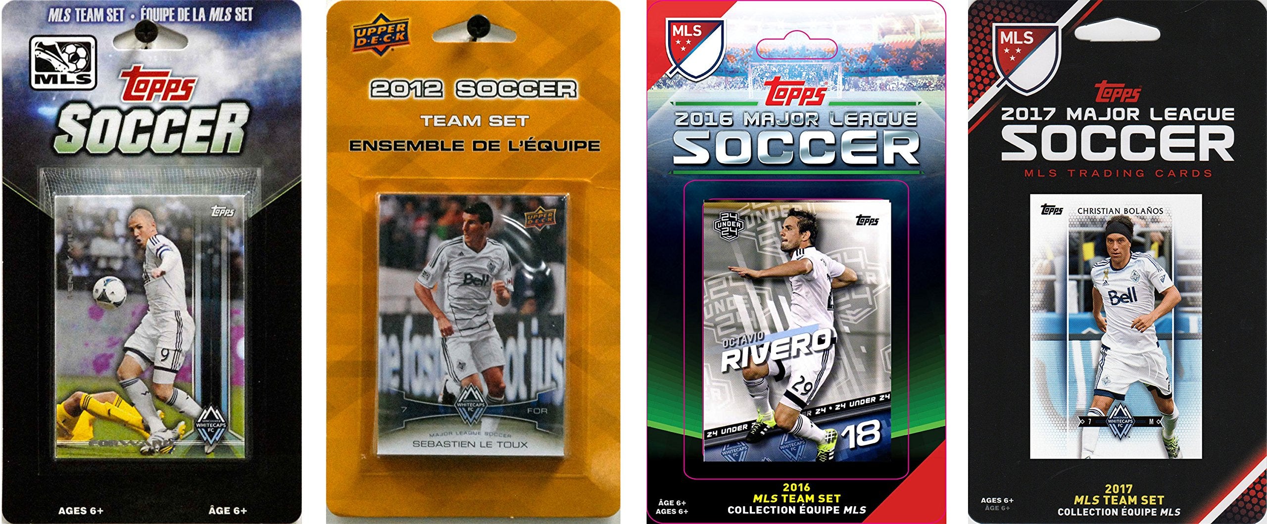 MLS Vancouver Whitecaps 4 Different Licensed Trading Card Team Sets