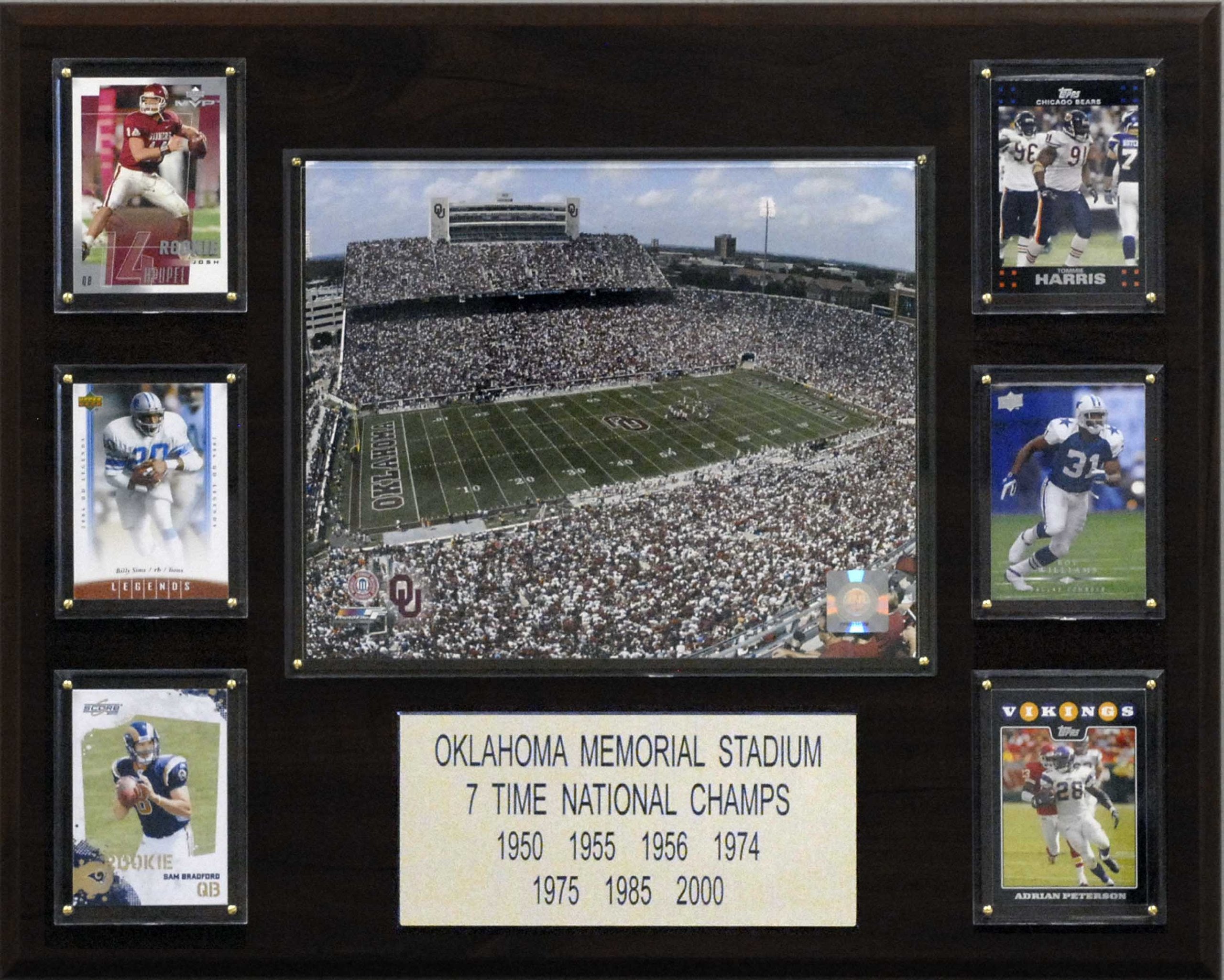 NCAA Football 16x20″ Oklahoma Memorial Stadium Stadium Plaque