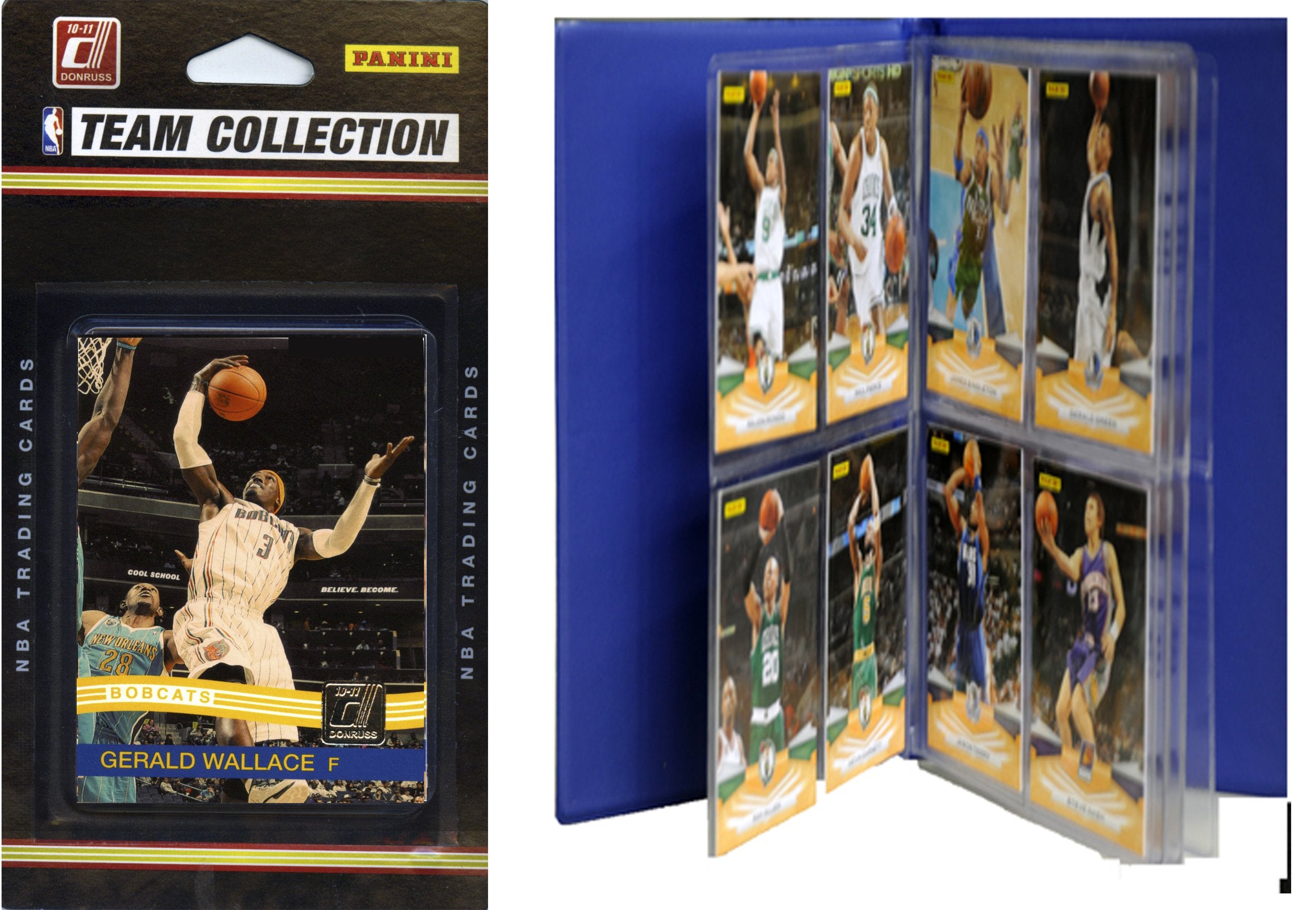 NBA Charlotte Bobcats Licensed 2010-11 Donruss Team Set Plus Storage Album