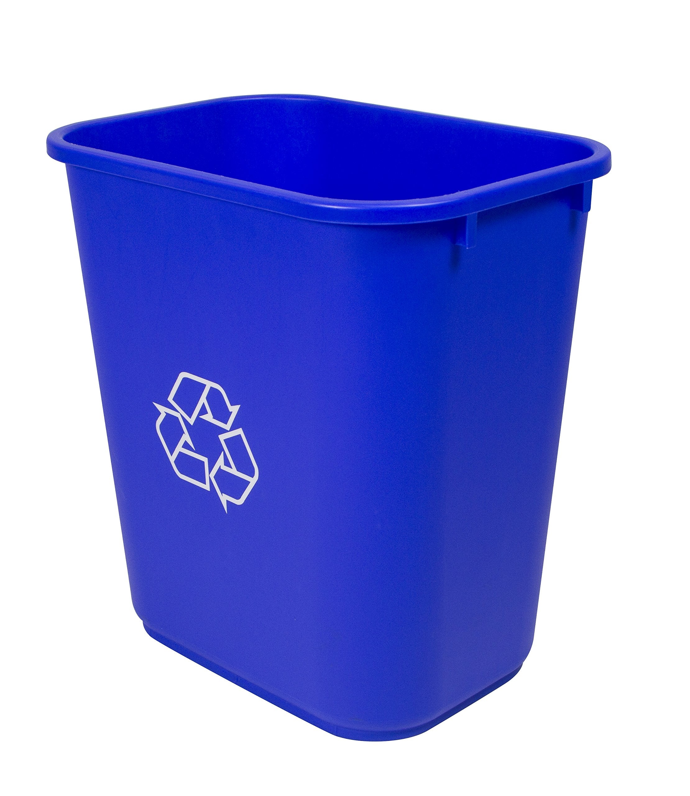 School Smart Indoor Recycle Waste Basket, 28 Quart, Blue, Each