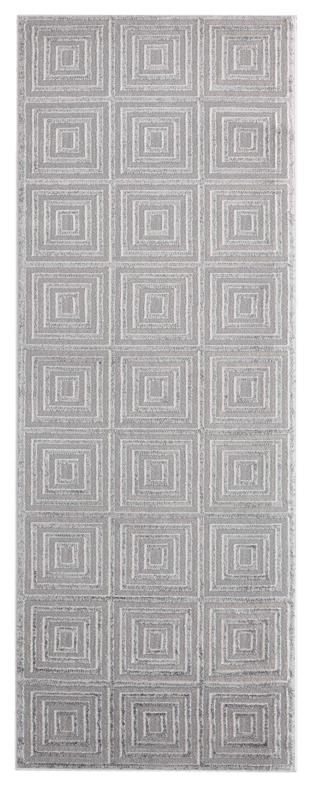 United Weavers Cascades Tehama Silver Runner Rug 27 x 72”
