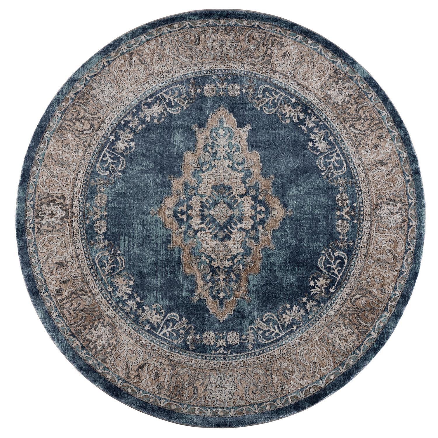 United Weavers Portsmouth Home Sky Blue Round Rug 711 x 711”