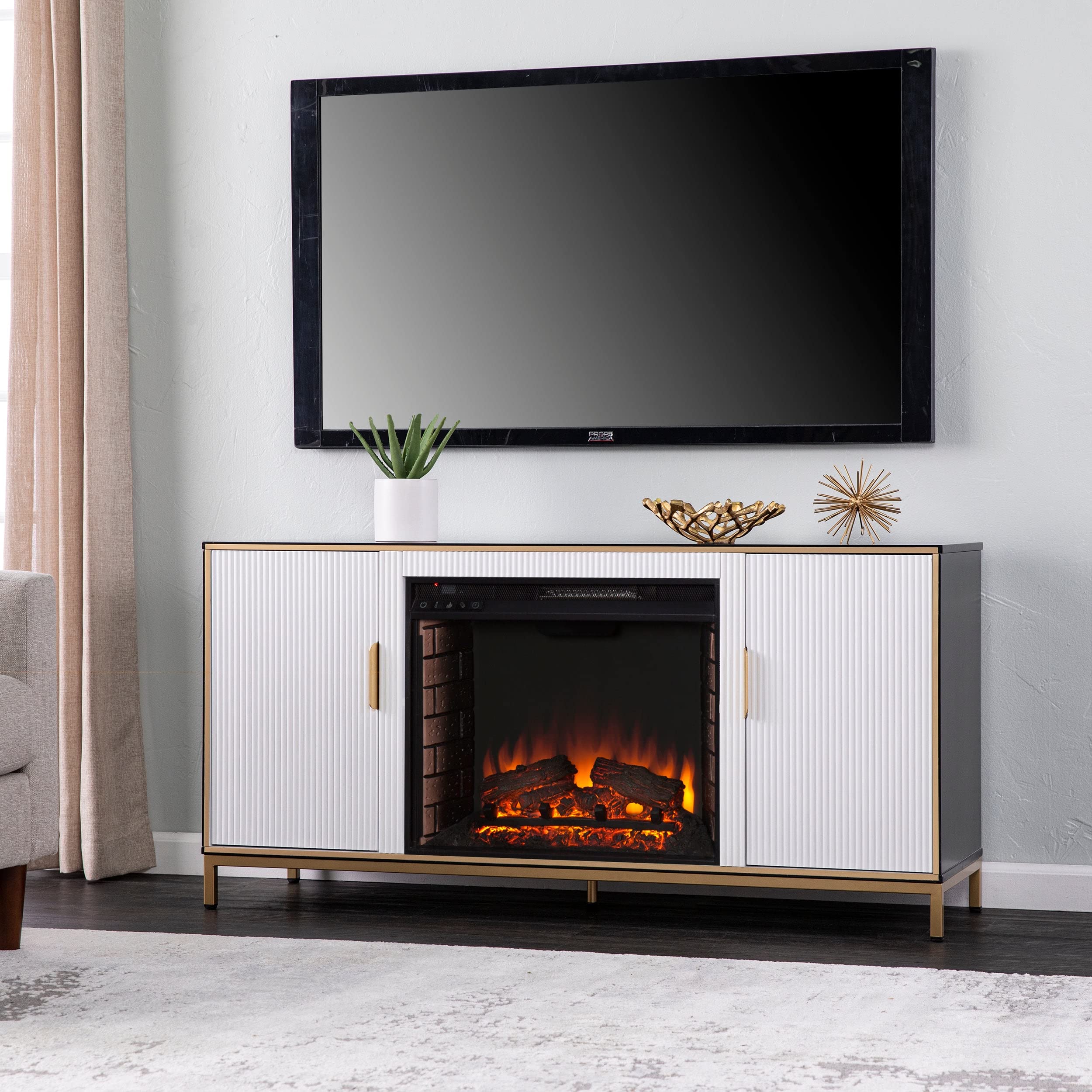 Daltaire Electric Fireplace with Media Storage