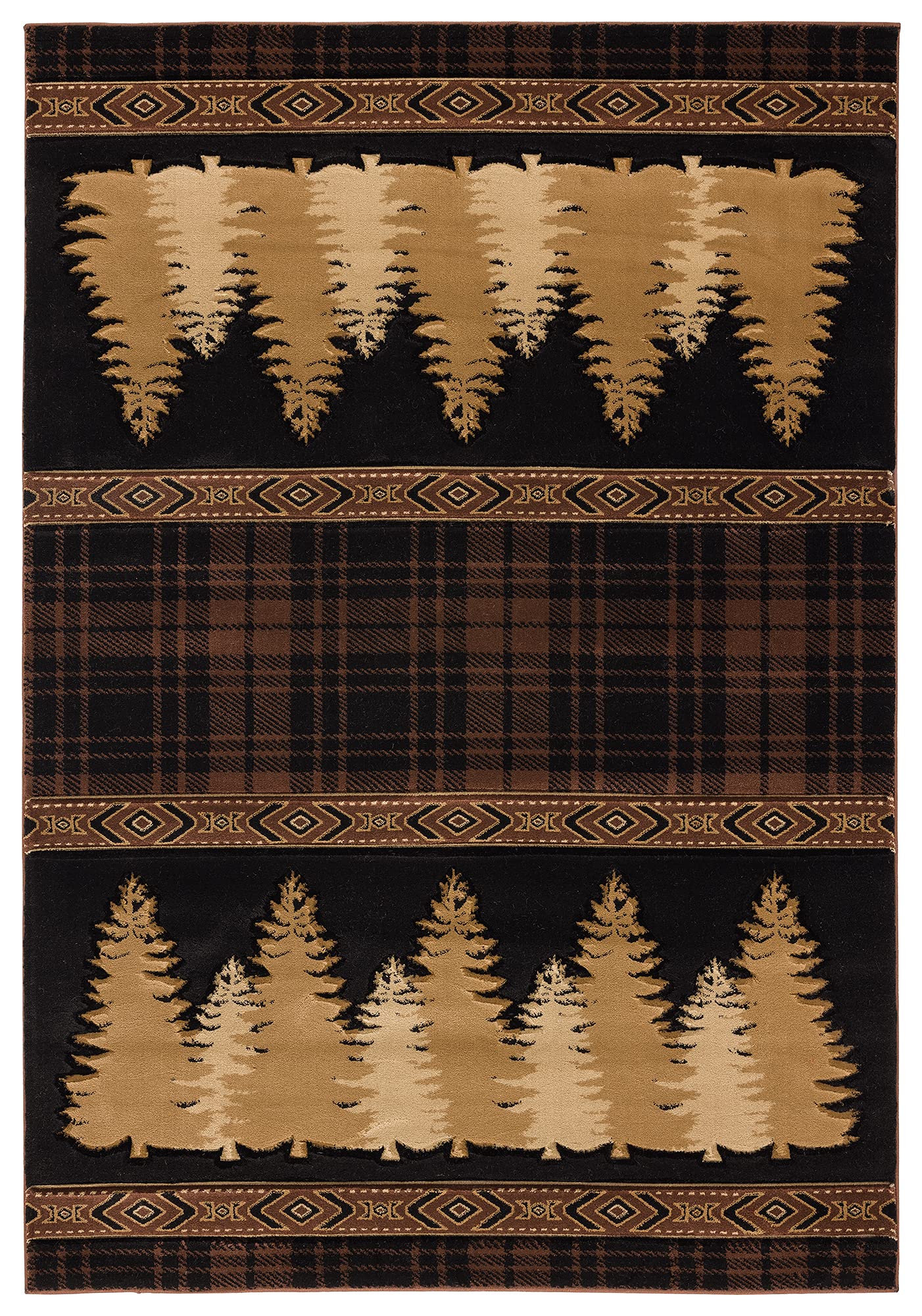 United Weavers Cottage Woodland Brown Area Rug 27 x 42”