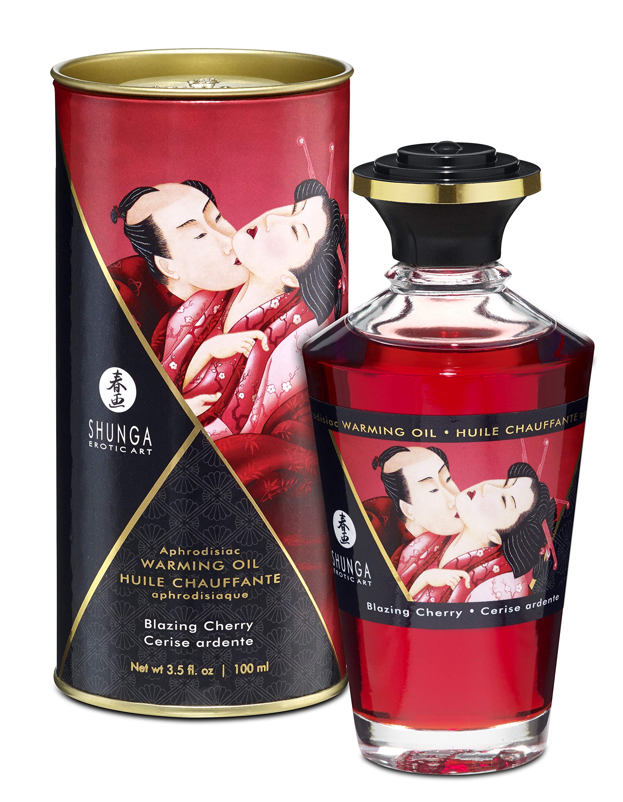 Shunga Aphrodisiac Warming Oil-Blazing Cherry 3.5oz
