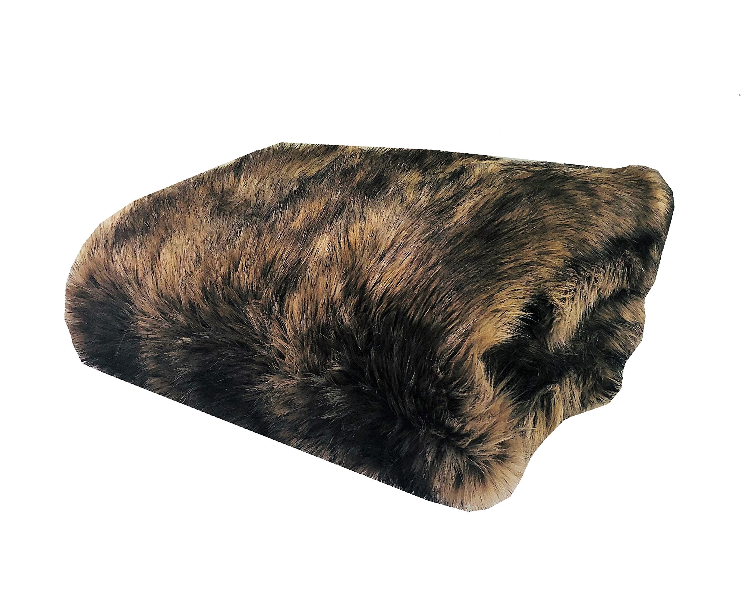 Plutus Brands Mountain Coyote Throw Pillow, 80 X 90, Light & Dark Brown