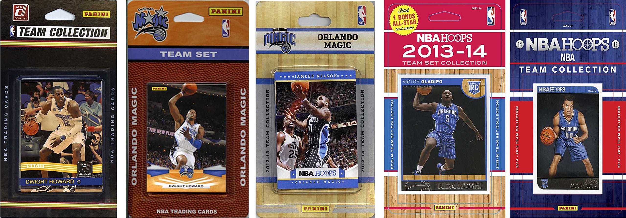 NBA Orlando Magic 5 Different Licensed Trading Card Team Sets