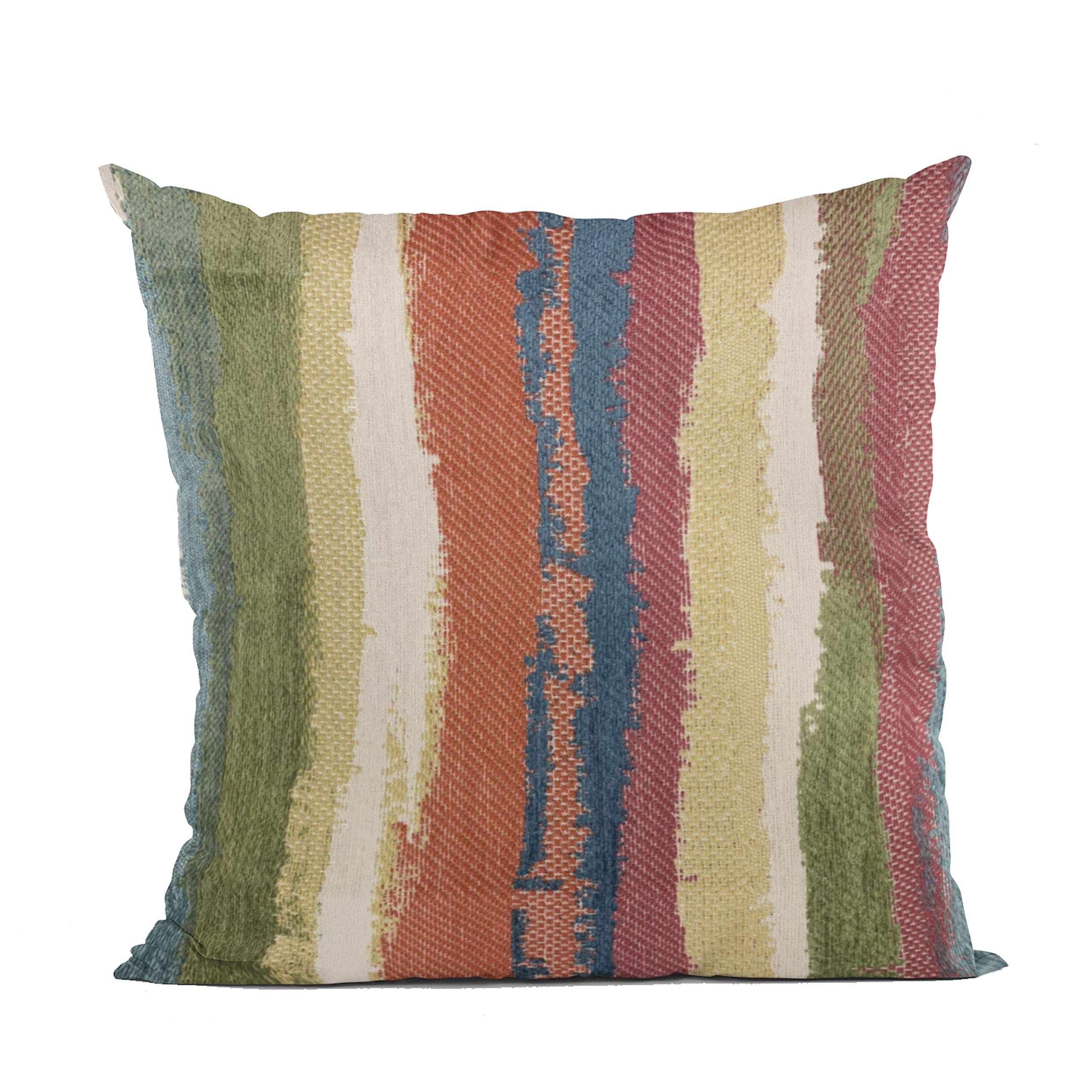 Plutus Multi-Color Cuba Stripe Luxury Throw Pillow - Double sided  20 x 36″ King