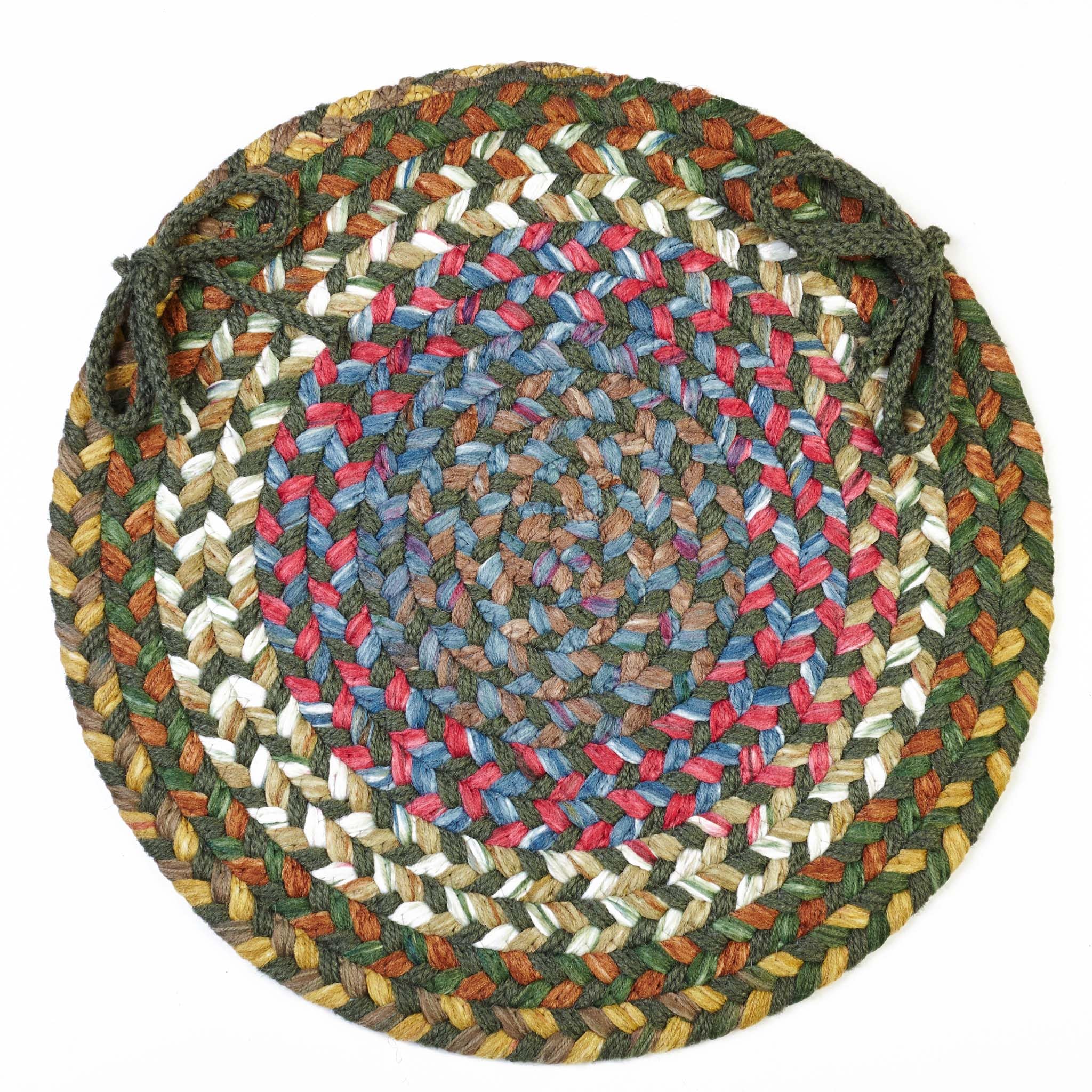 Rhody Rug CJ25A015X015-4 Braided Area Rugs, Emerald, 15 x 15""