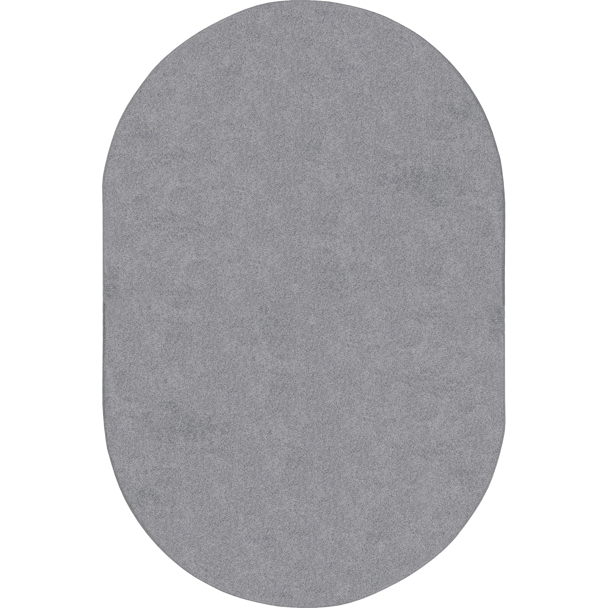 Joy Carpets Kid Essentials Endurance 6 x 9 Oval Indoor Area Rug in Color Silver