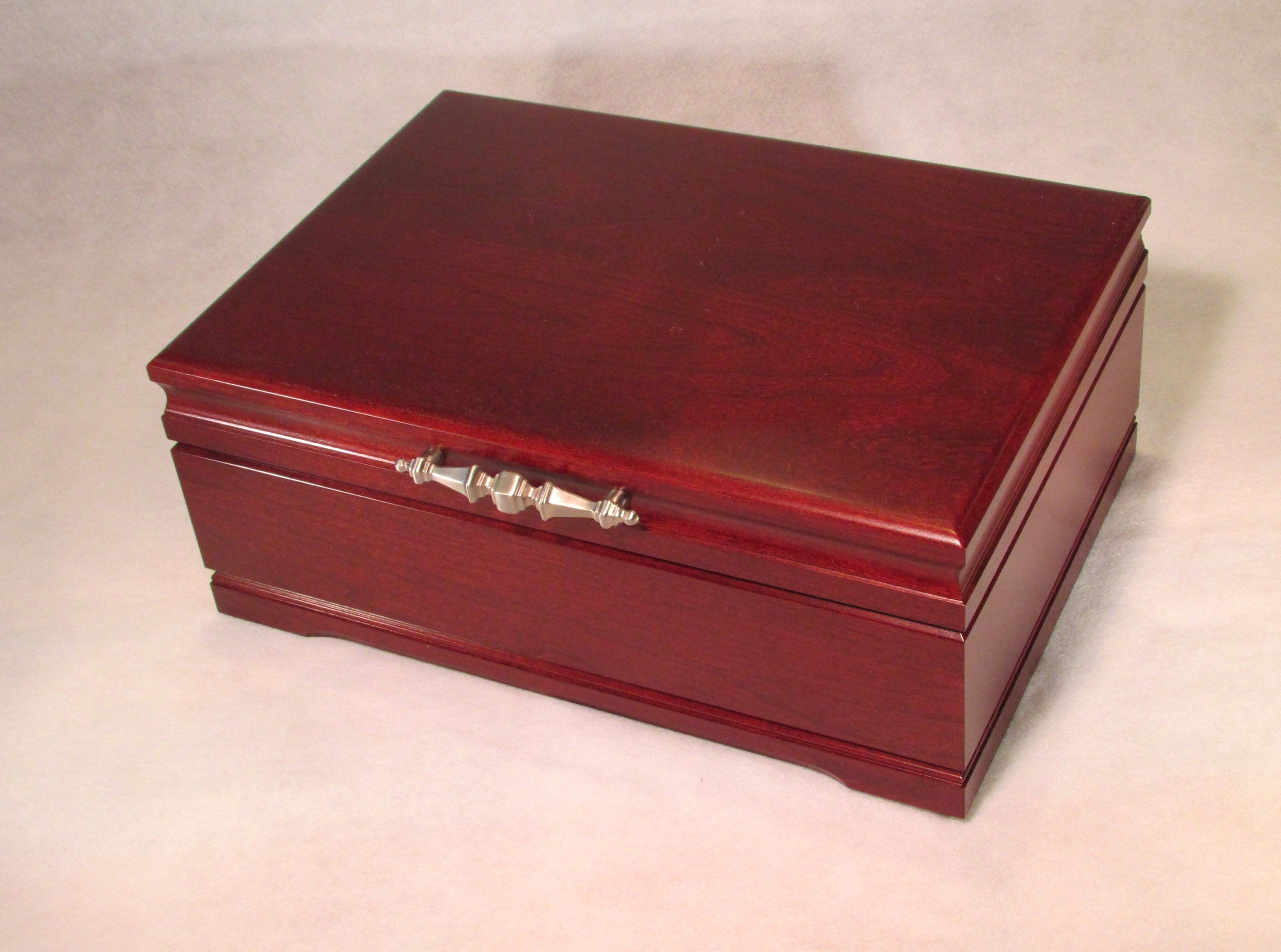Sophistication Jewel Chest, Solid American Cherry Hardwood w/Rich Mahogany Finish. Made in USA by AMISH Craftsmen!