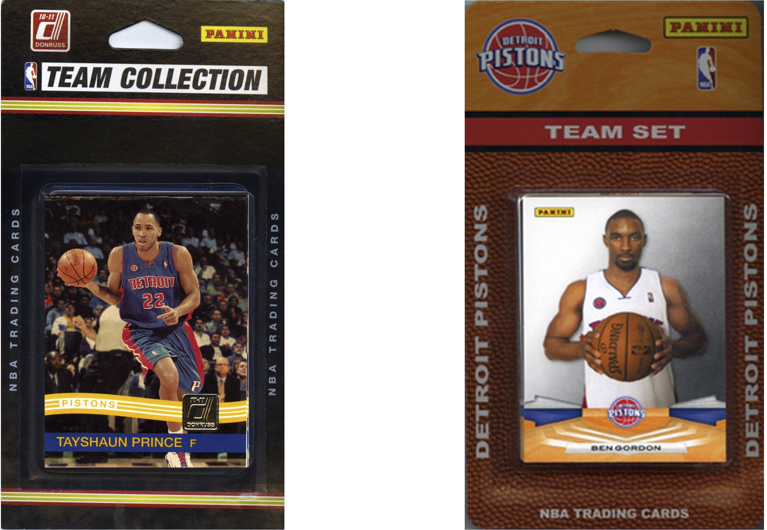 NBA Detroit Pistons 2 Different Licensed Trading Card Team Sets