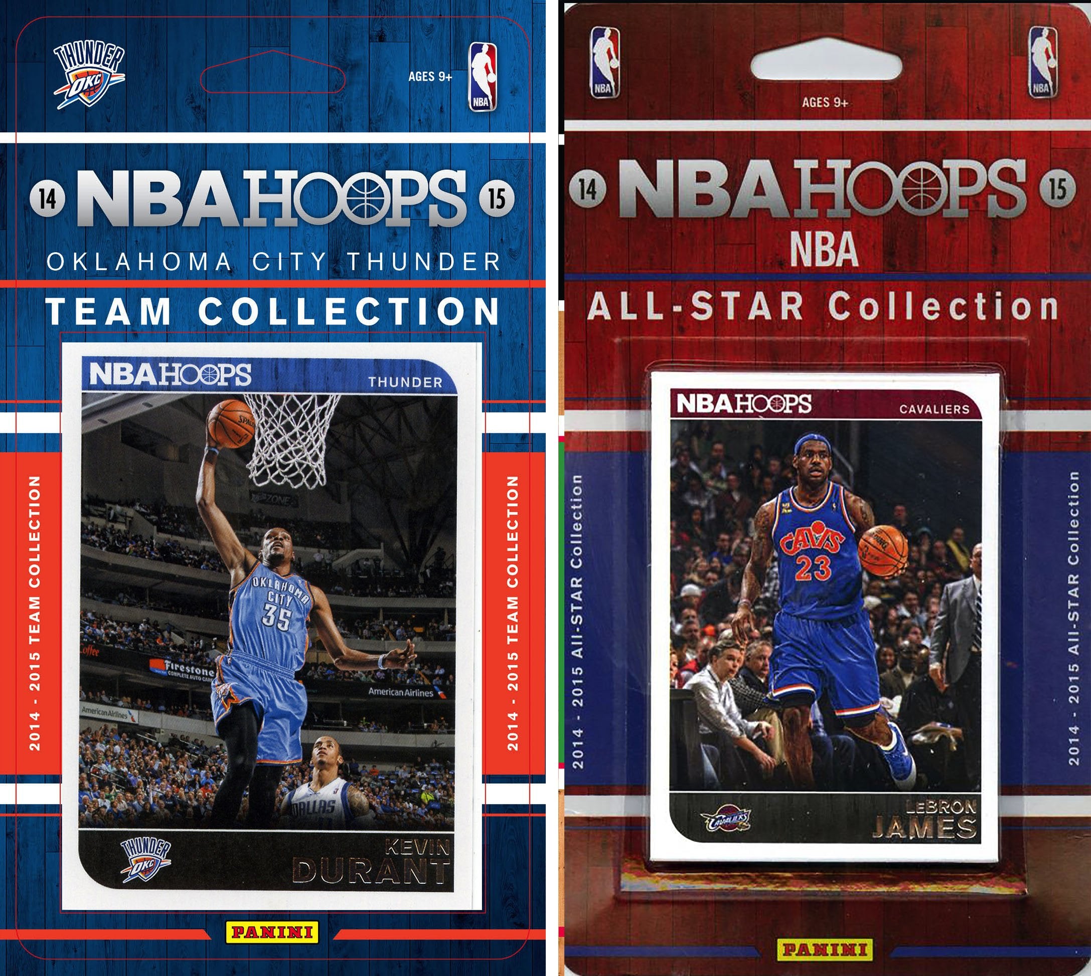 NBA Oklahoma City Thunder Licensed 2014-15 Hoops Team Set Plus 2014-15 Hoops All-Star Set