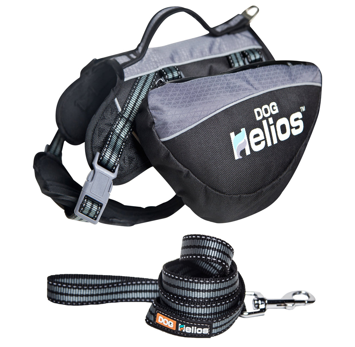 Doghelios Freestyle 3-In-1 Explorer Sporty Fashion Convertible Pet Dog Backpack, Harness And Leash, Medium, Black