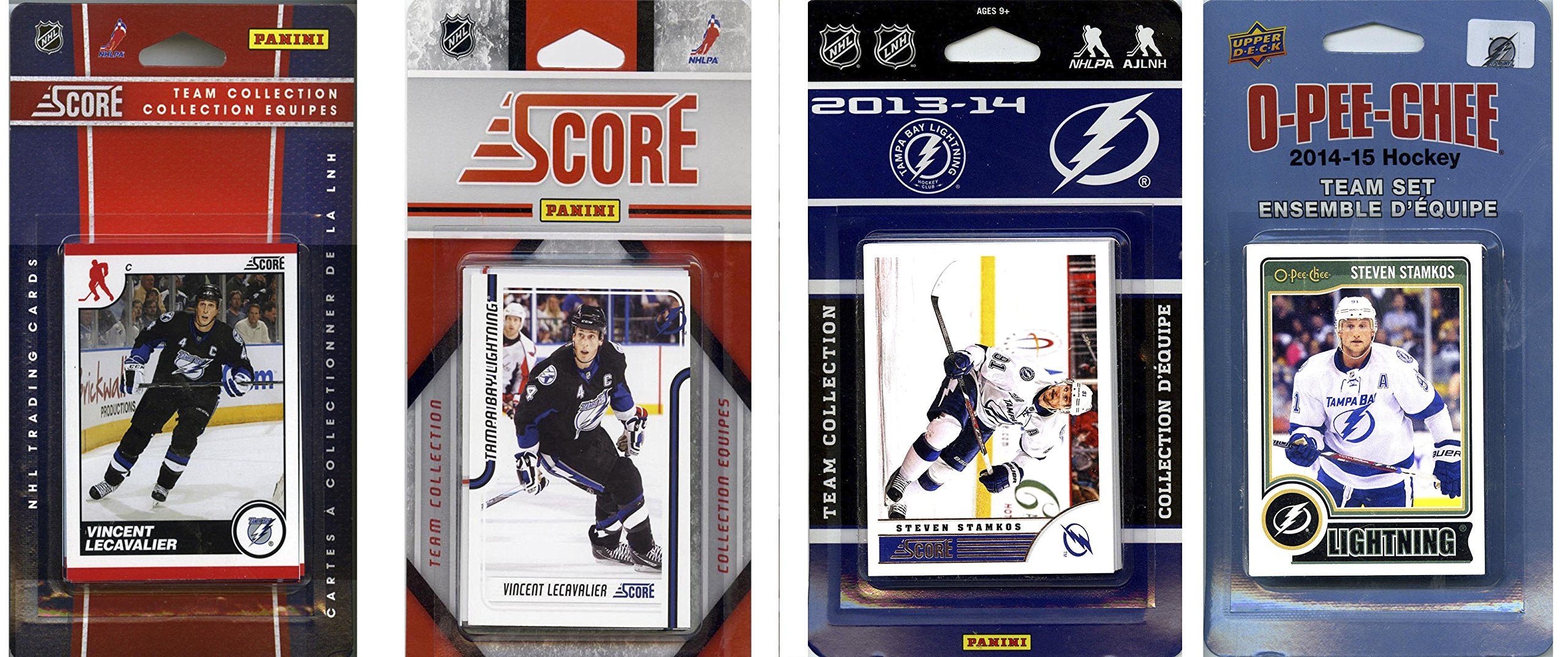 NHL Tampa Bay Lightning 4 Different Licensed Trading Card Team Sets